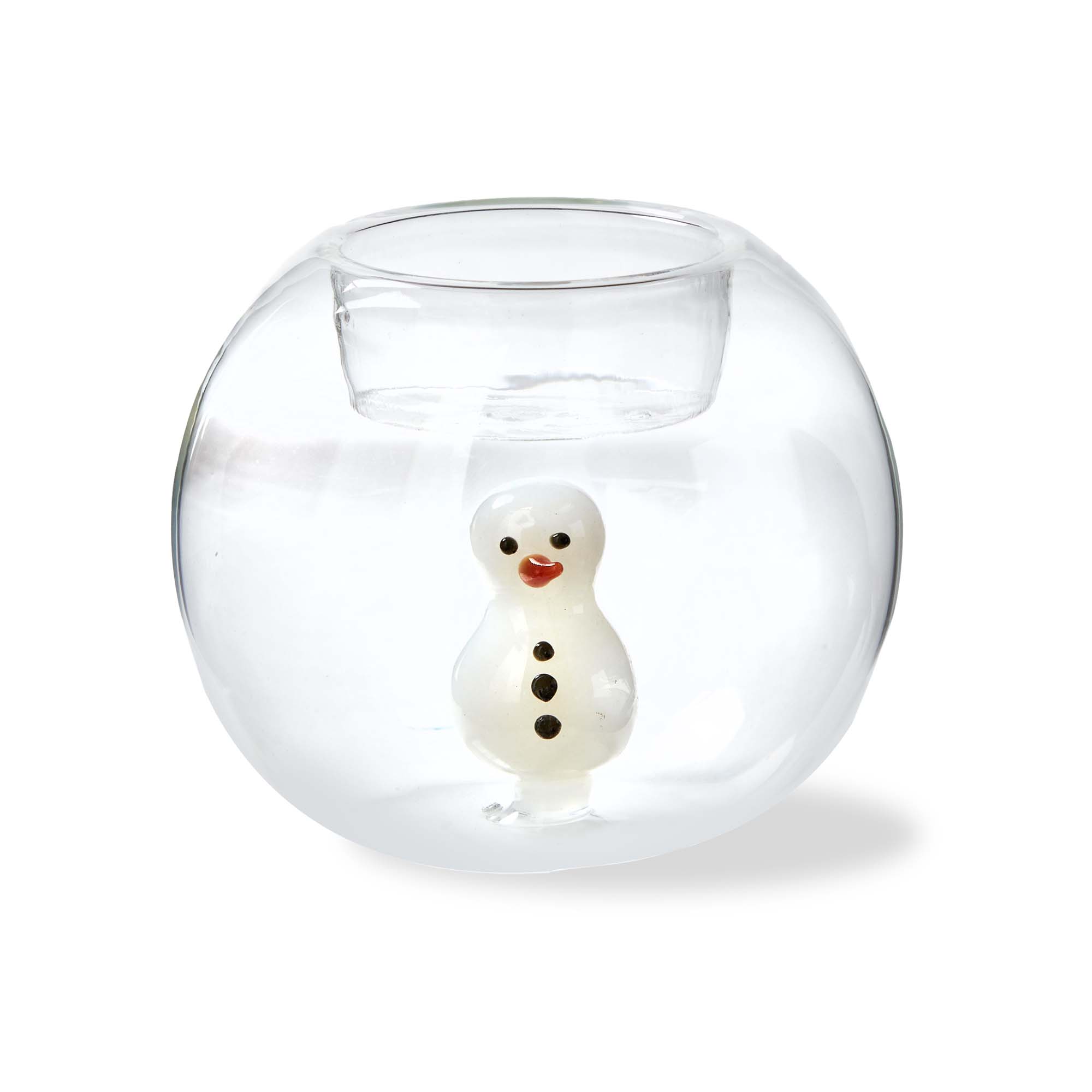 Picture of SNOWMAN GLOBE TEALIGHT HOLDER