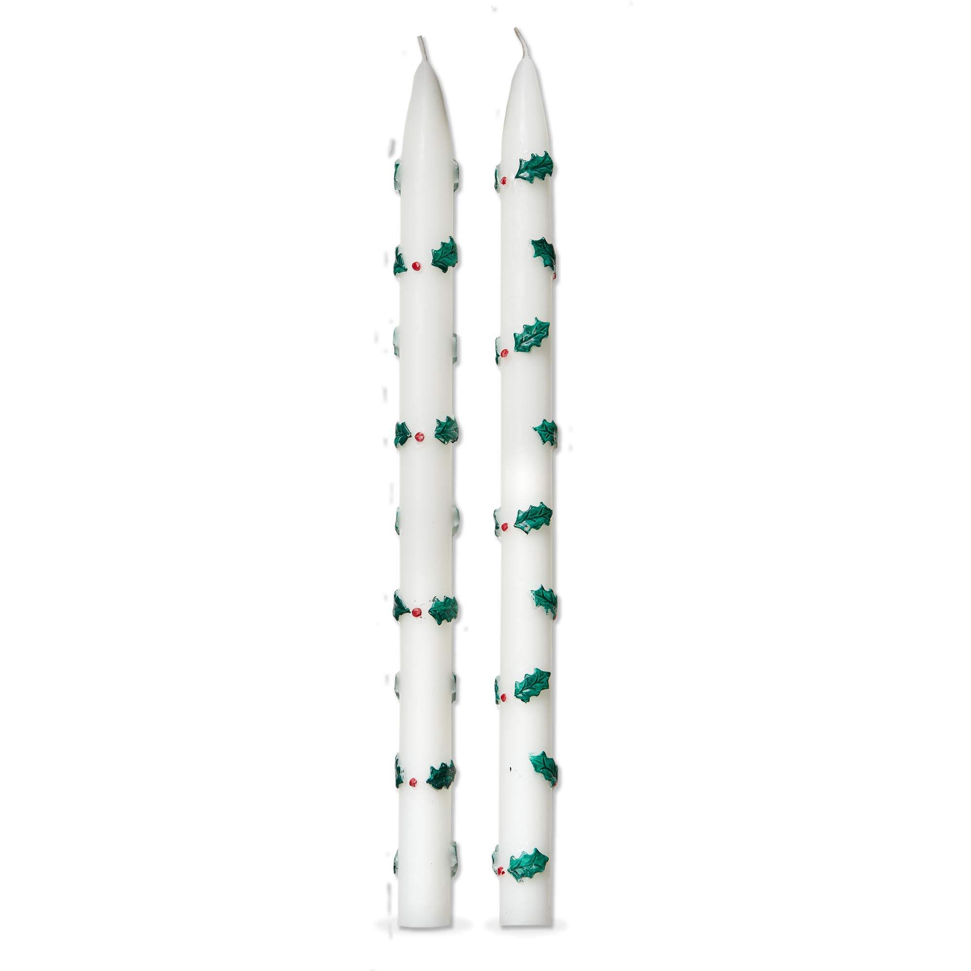 Picture of HOLLY BERRIES HAND PAINTED TAPER S/2