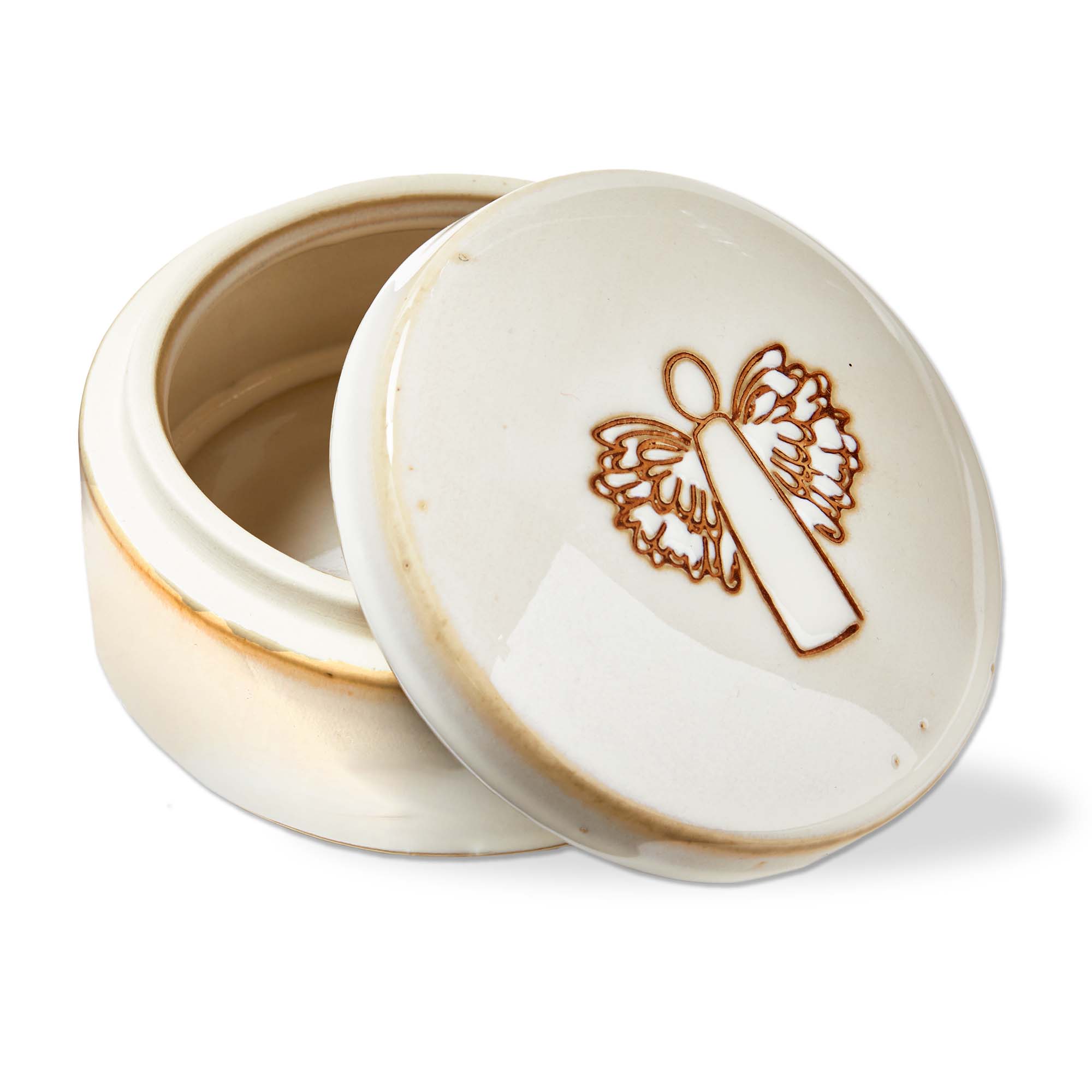 Picture of ANGEL TRINKET DISH W/LID