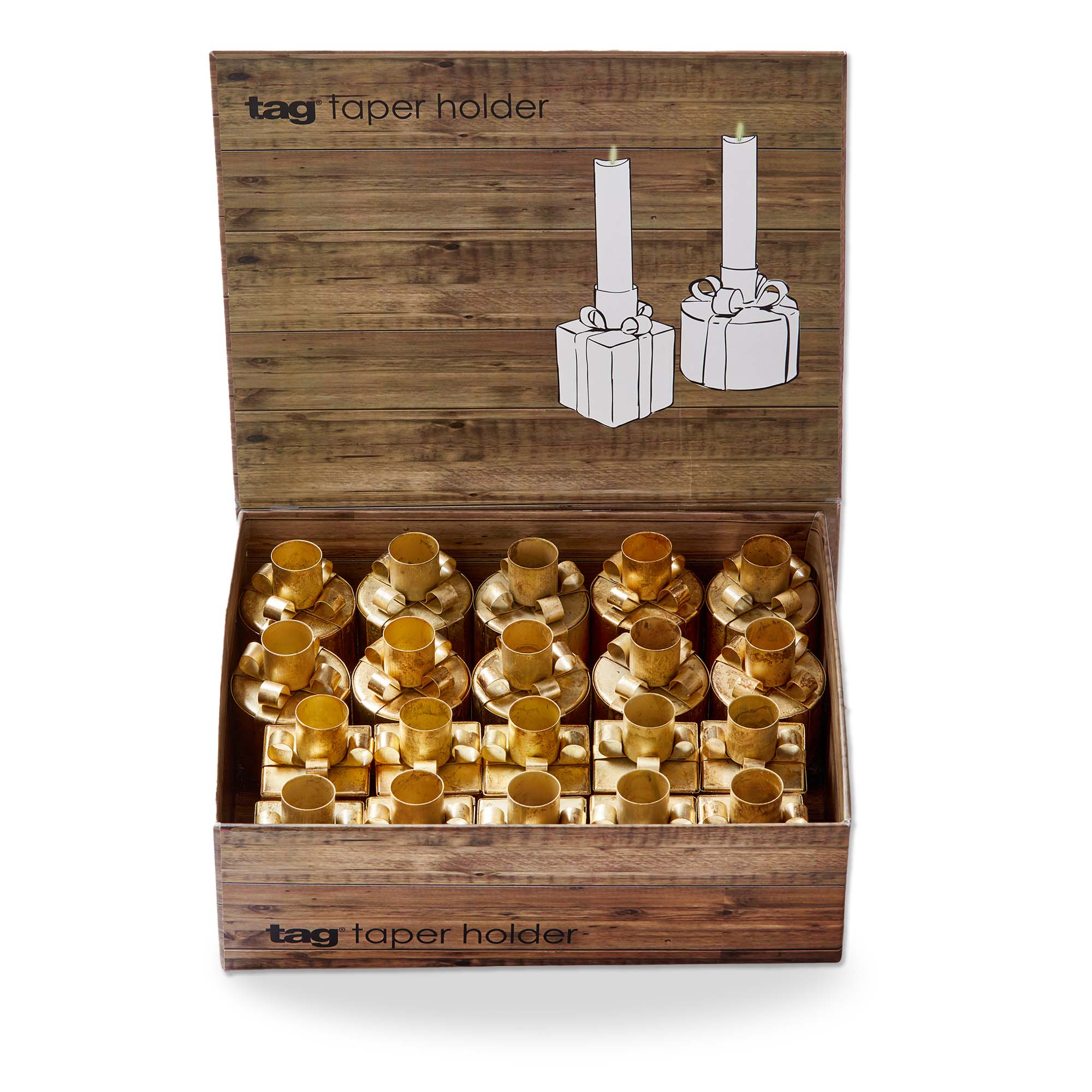 Picture of GIFTS TAPER HOLDER ASMT/20 CDU GOLD
