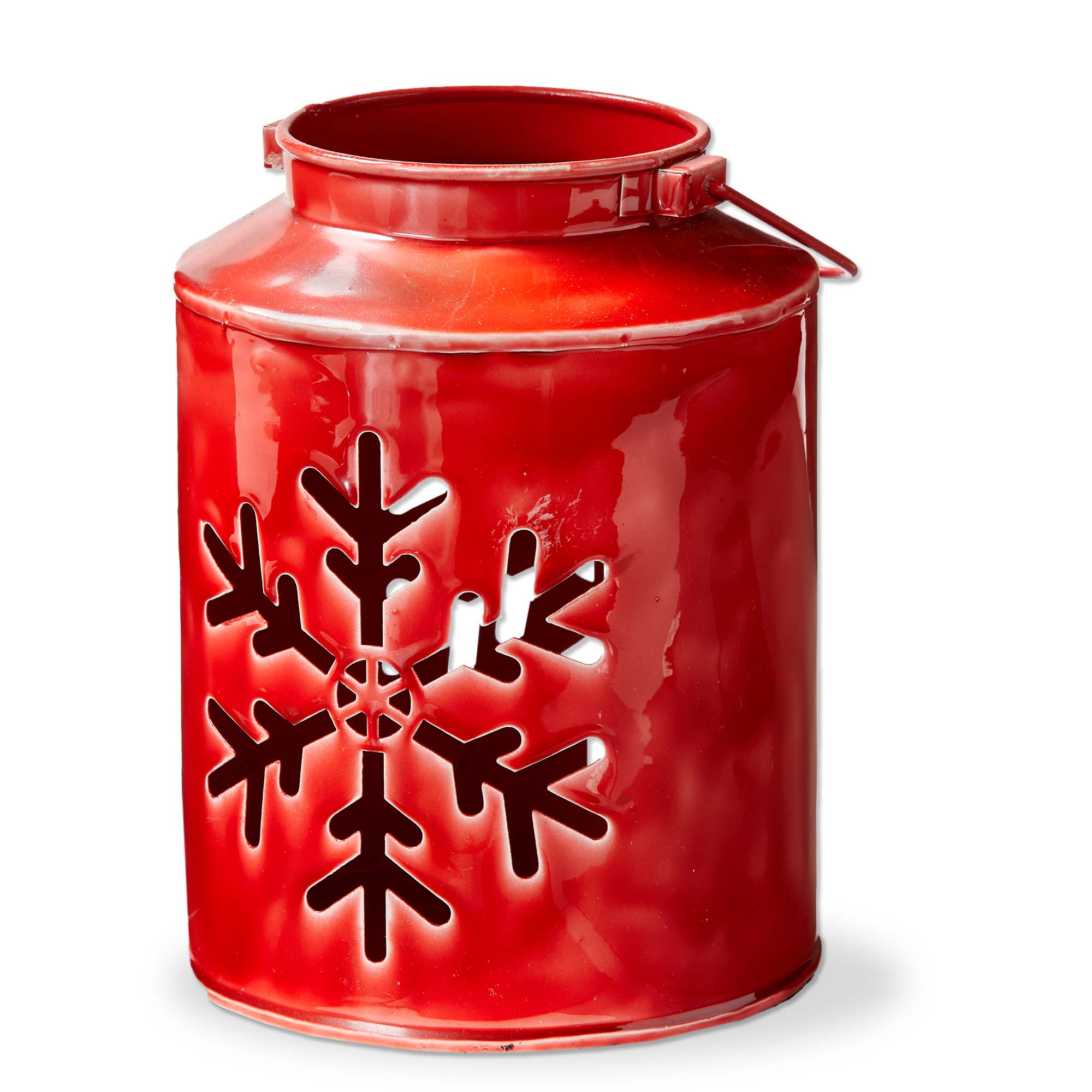 Picture of SNOWFLAKE ENAMEL LANTERN SMALL