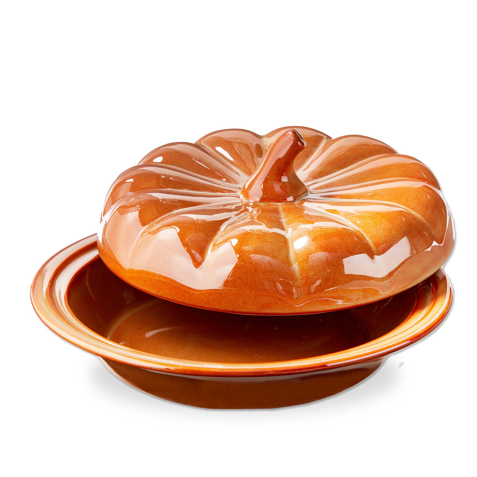 Picture of PUMPKIN PIE DISH WITH LID