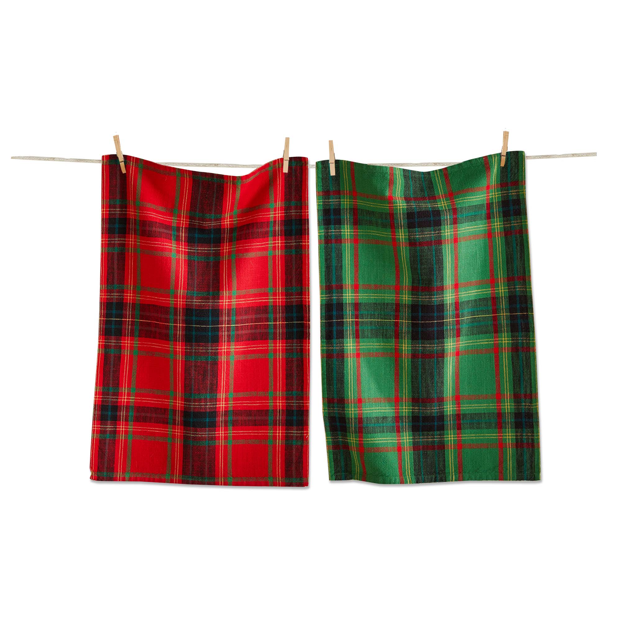 Picture of HOLIDAY PLAID DISHTOWEL S/2