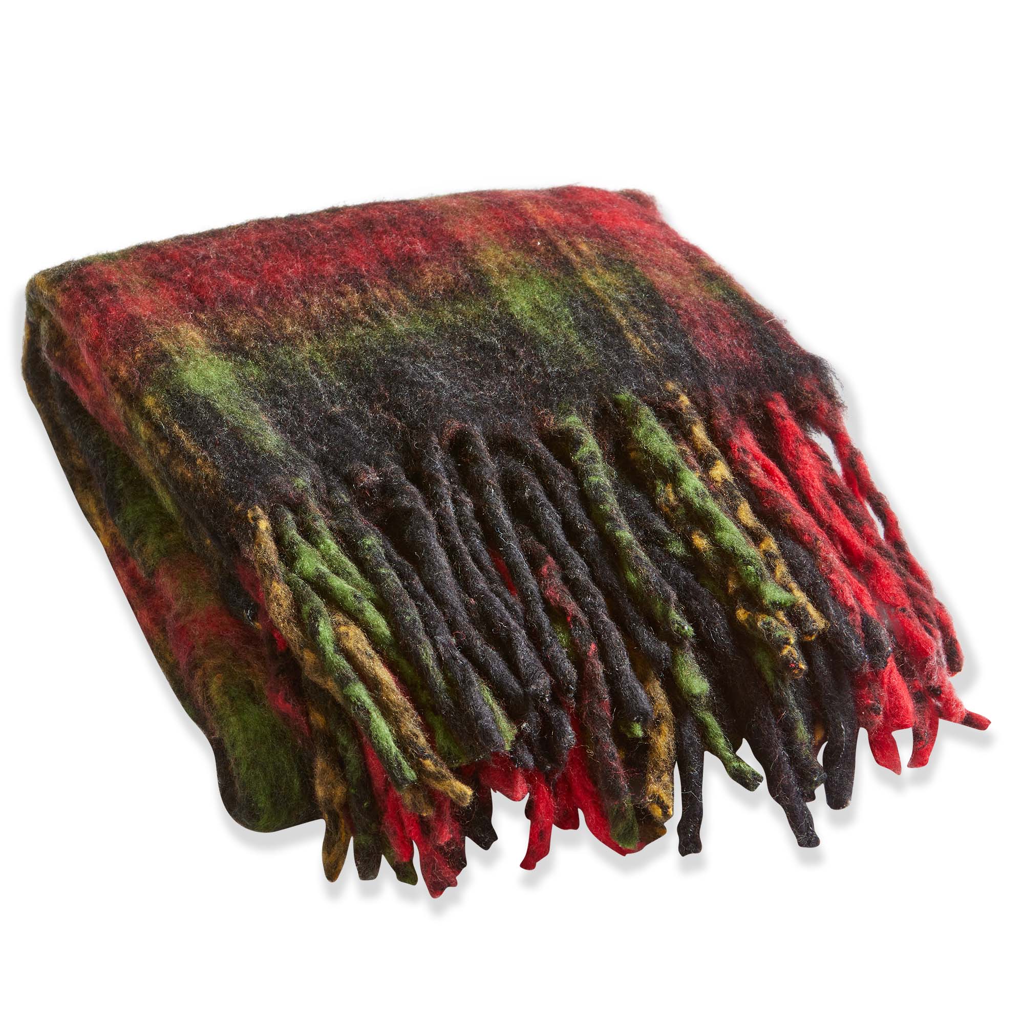 Picture of WOOLY PLAID THROW W/ FRINGE