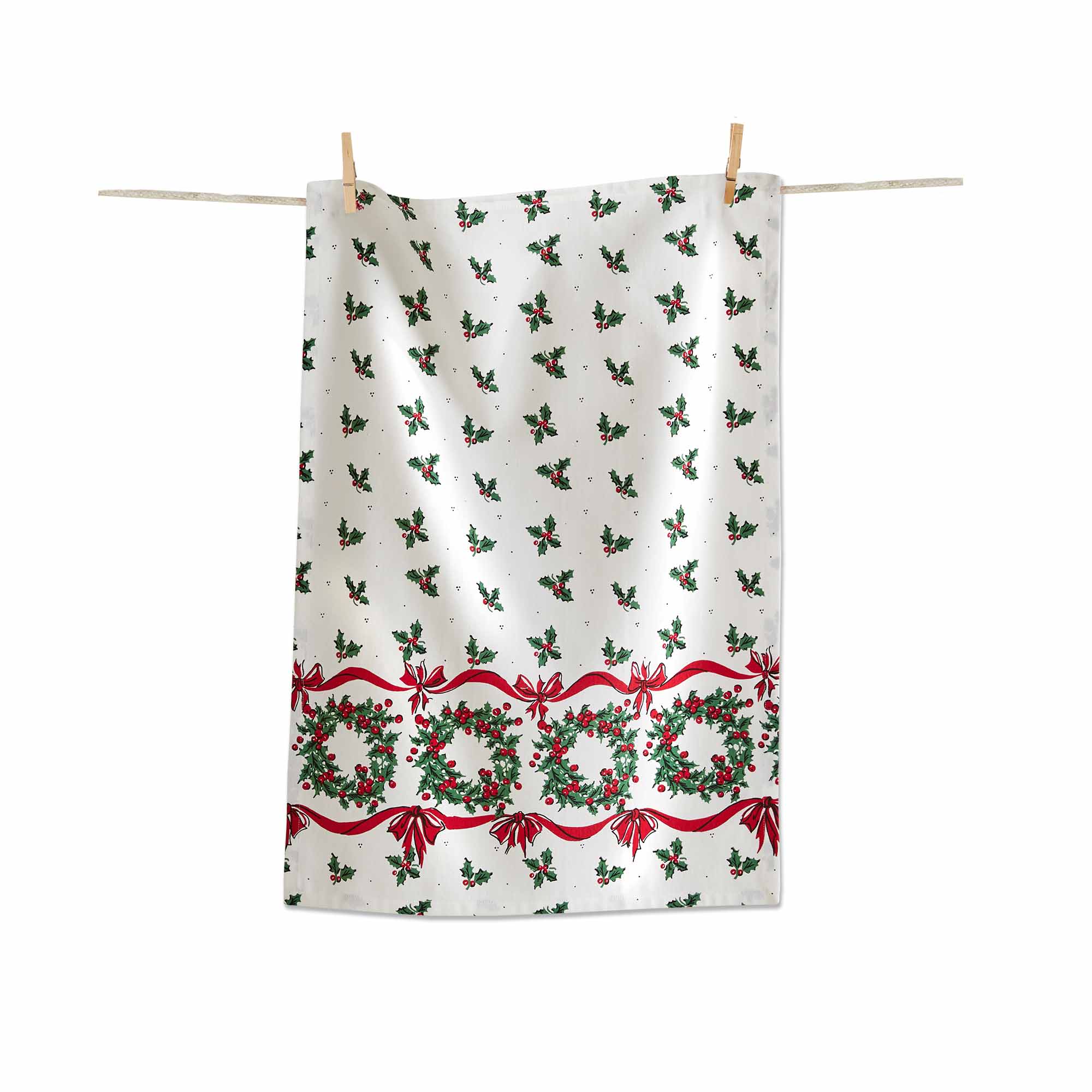 Picture of VINTAGE HOLLY DISHTOWEL