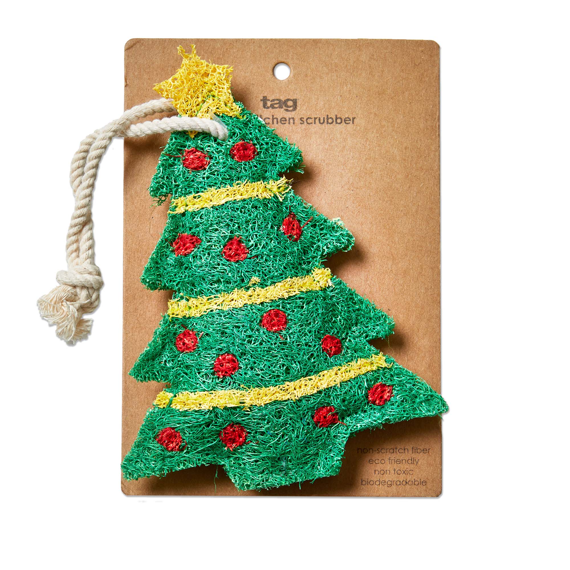 Picture of CHRISTMAS TREE LOOFAH SCRUBBER