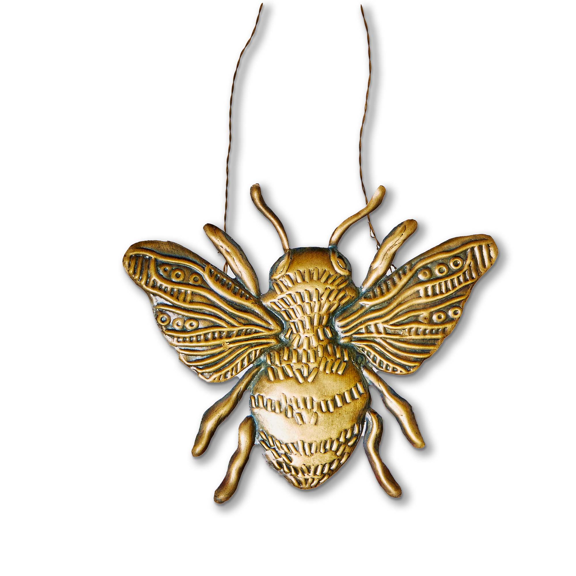 Picture of BEE STAMPED METAL ORNAMENT