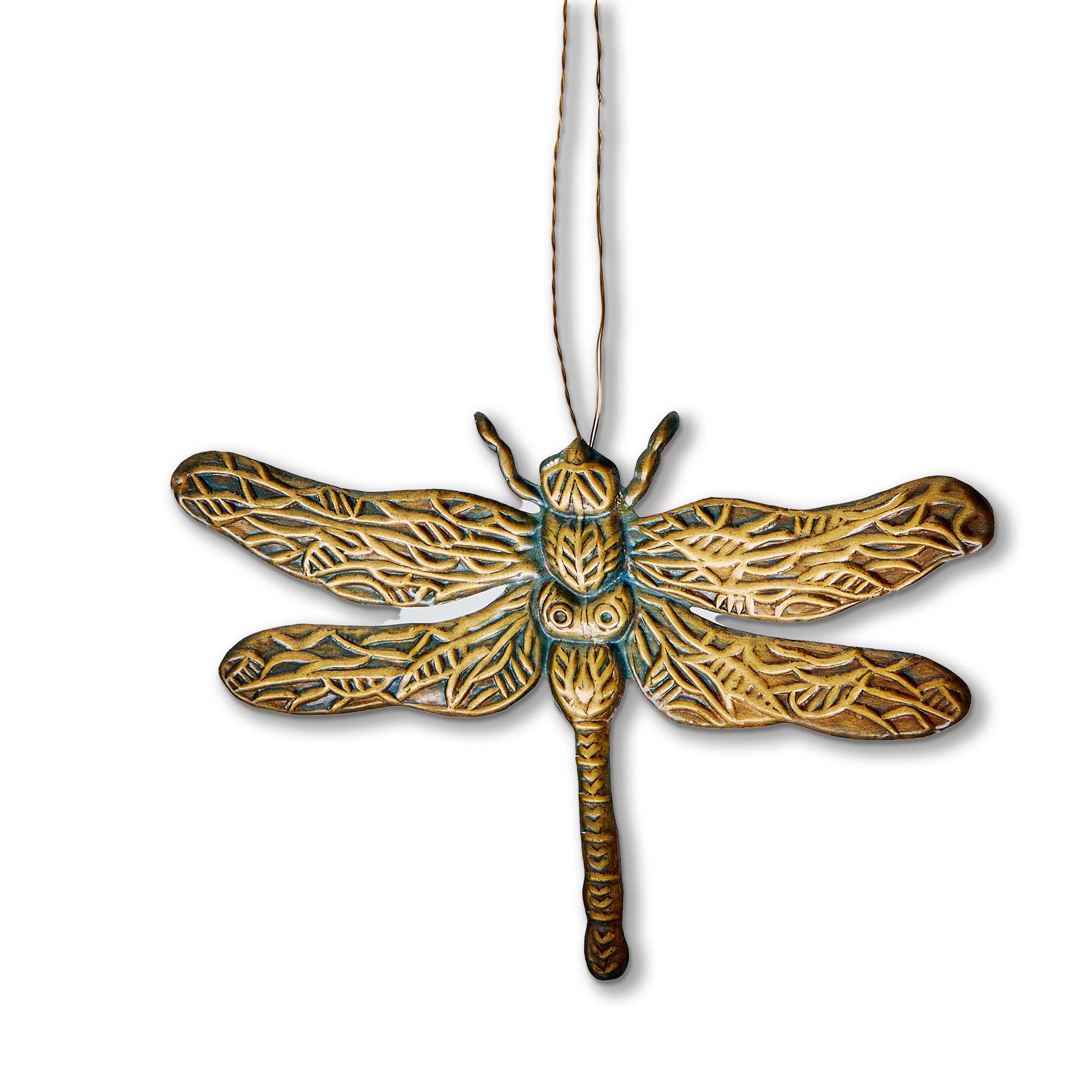 Picture of DRAGONFLY STAMPED METAL ORNAMENT