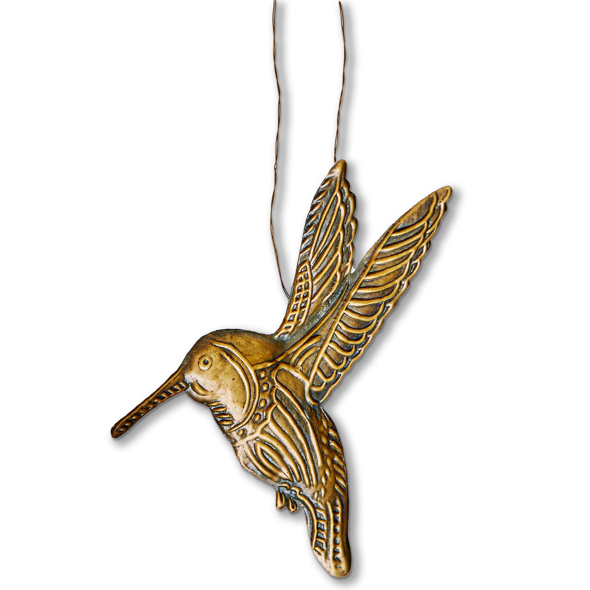 Picture of HUMMINGBIRD STAMPED METAL ORNMNT