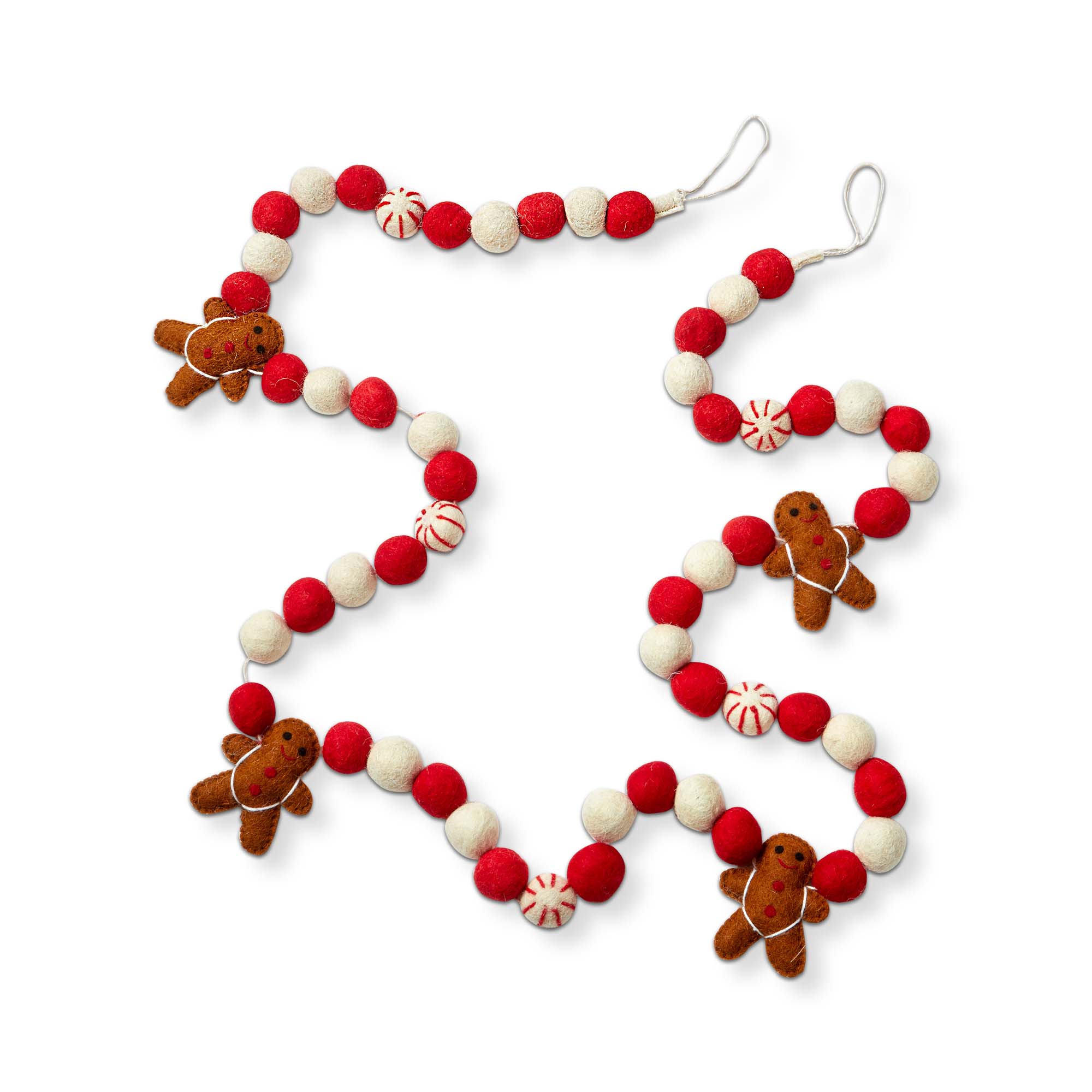 Picture of GINGERBREAD MAN WOOL FELT GARLAND