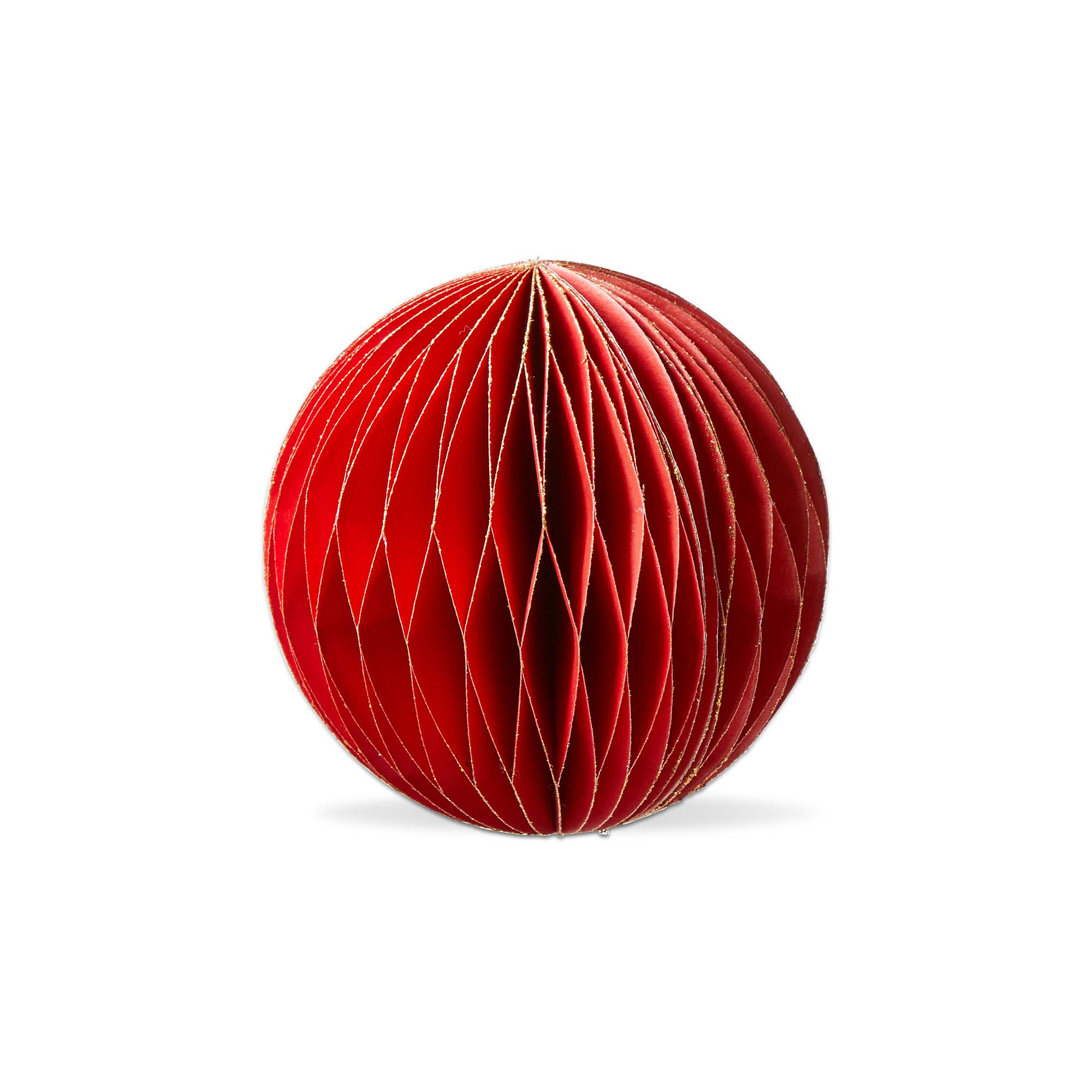 Picture of GLIMMER PAPER BALL DECOR SMALL RED