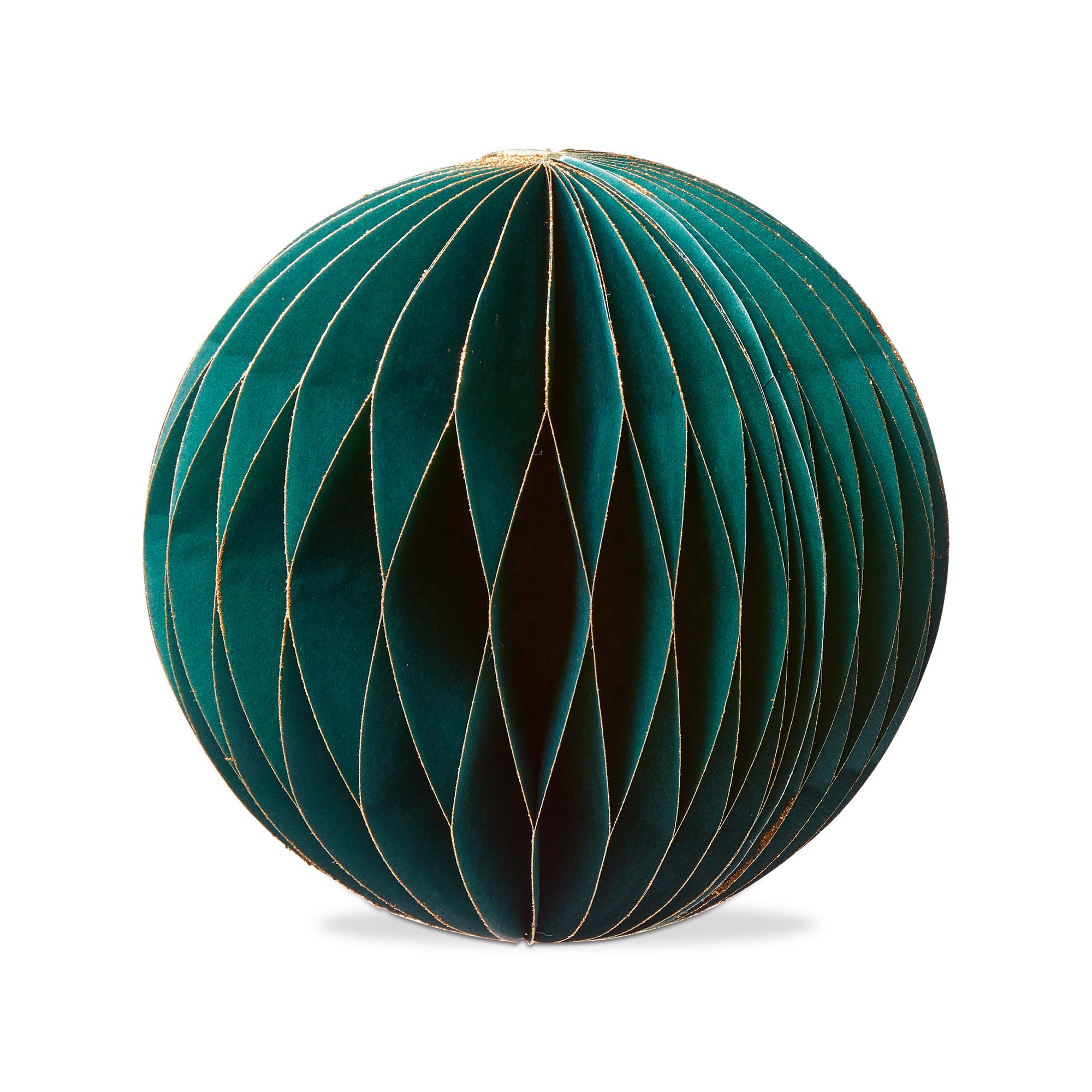 Picture of GLIMMER PAPER BALL DECOR LARGE GREEN