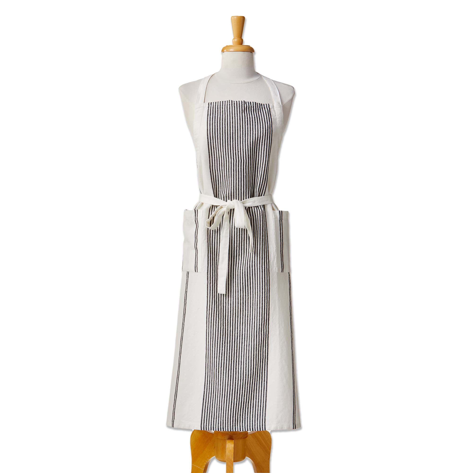 Picture of BLACK AND IVORY STRIPE APRON