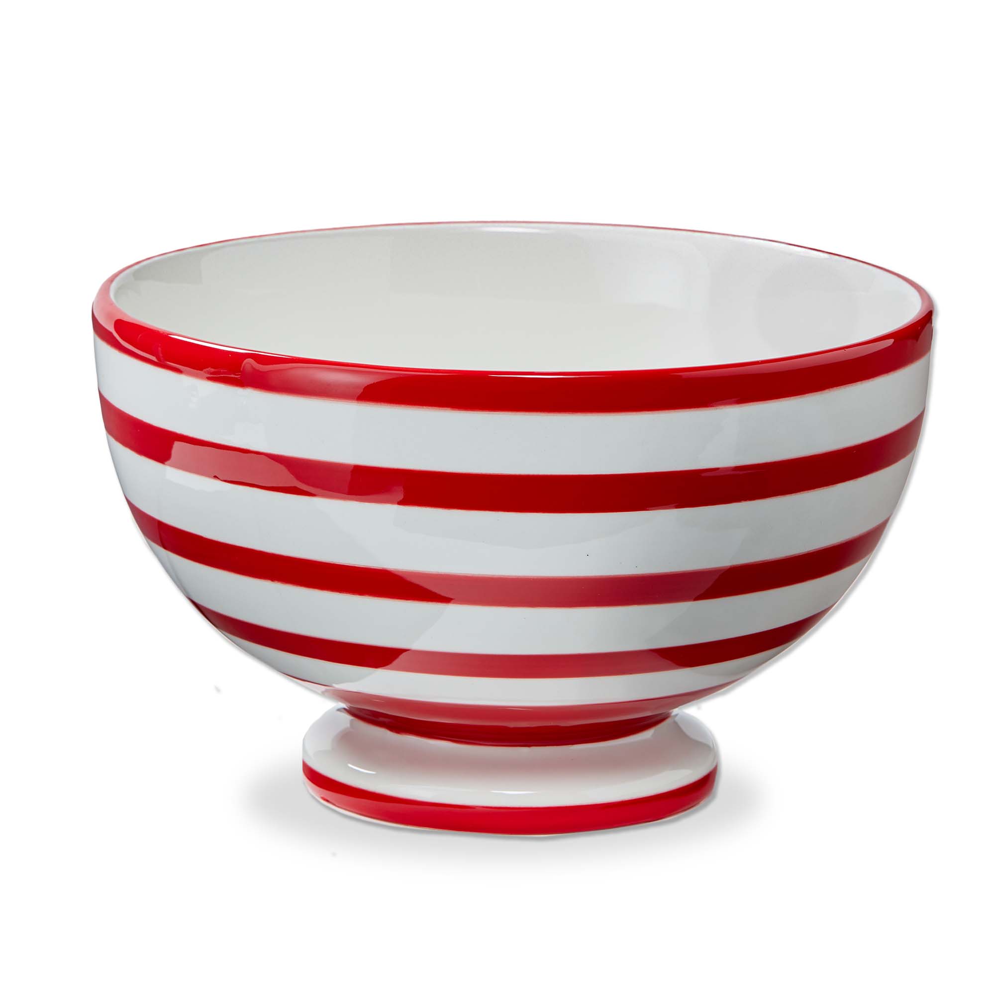 Picture of RED STRIPE PEDESTAL BOWL