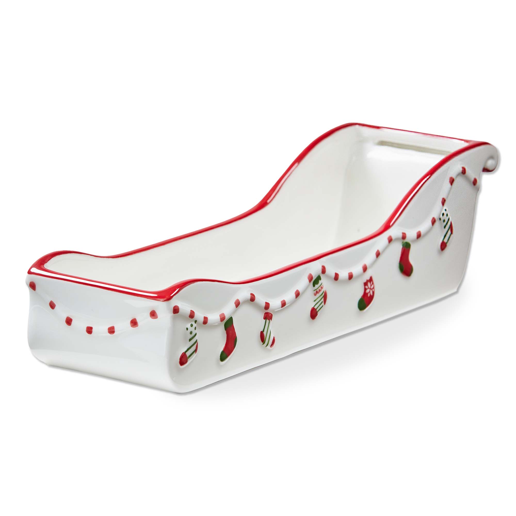 Picture of HOLIDAY CHEER SLEIGH CRACKER DISH