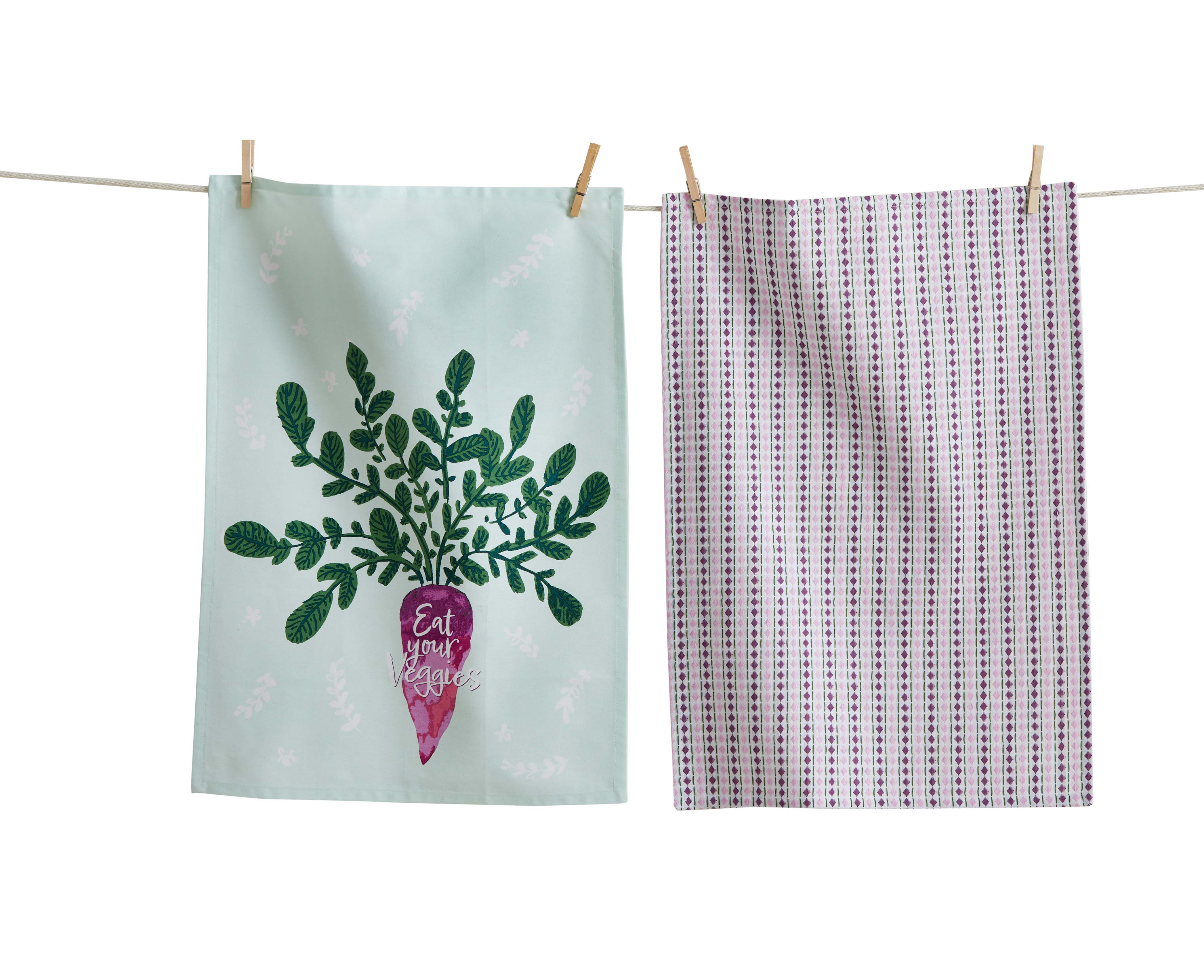Picture of EAT YOUR VEGGIES DISHTOWEL S/2