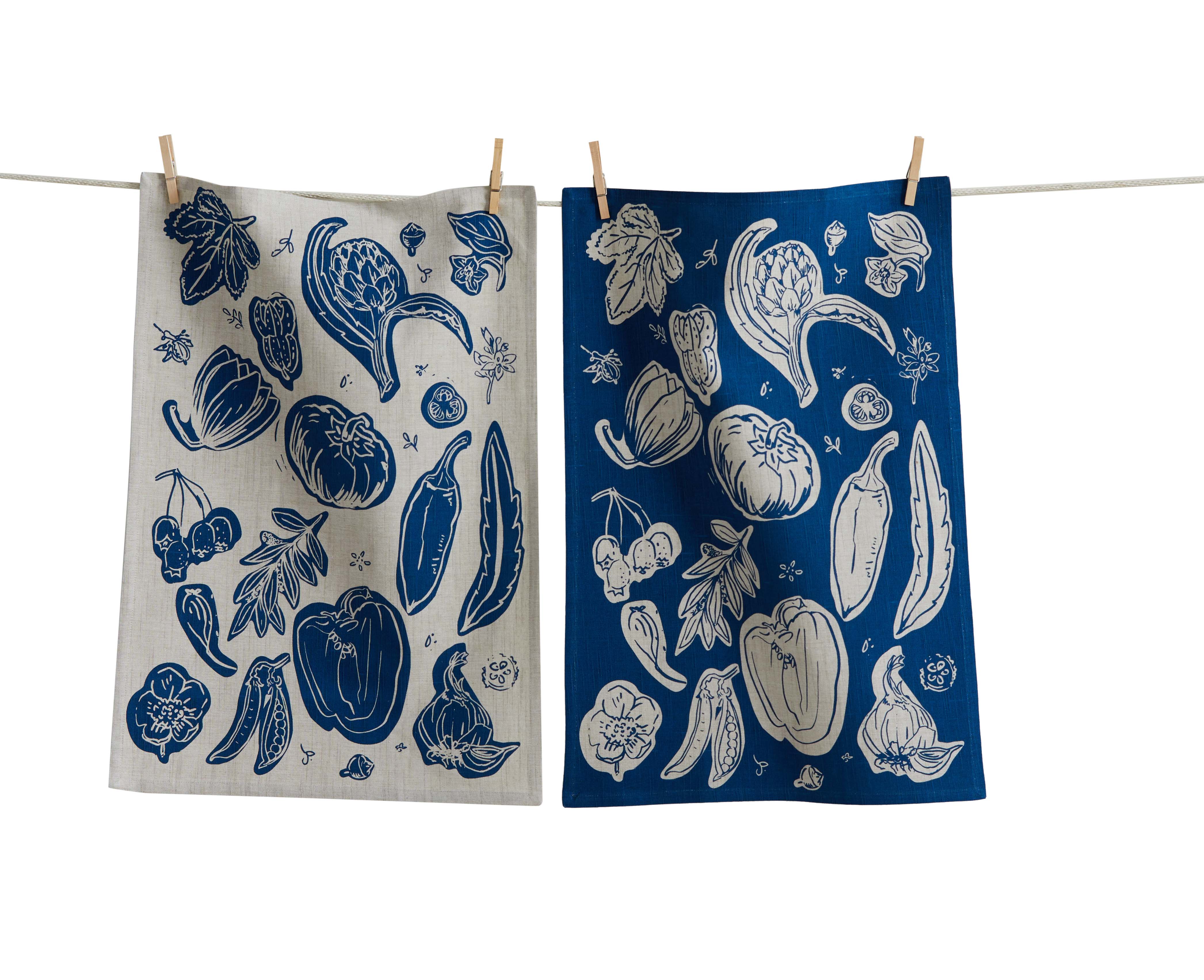 Picture of CANYON PRINT VEGGIES DISHTOWEL S/2 MIDBL