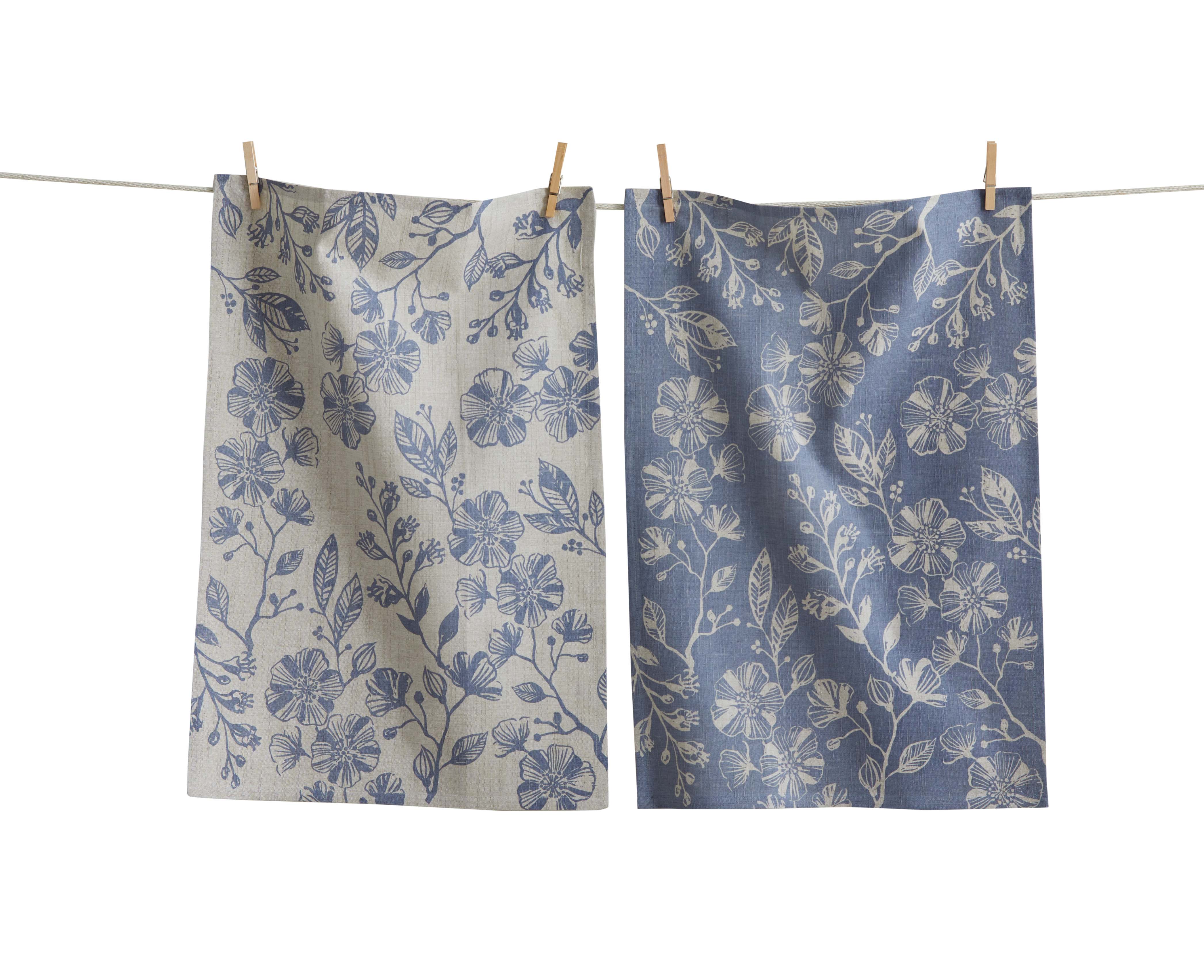 Picture of CANYON PRINT FLORAL DISHTOWEL S/2 BLUE D