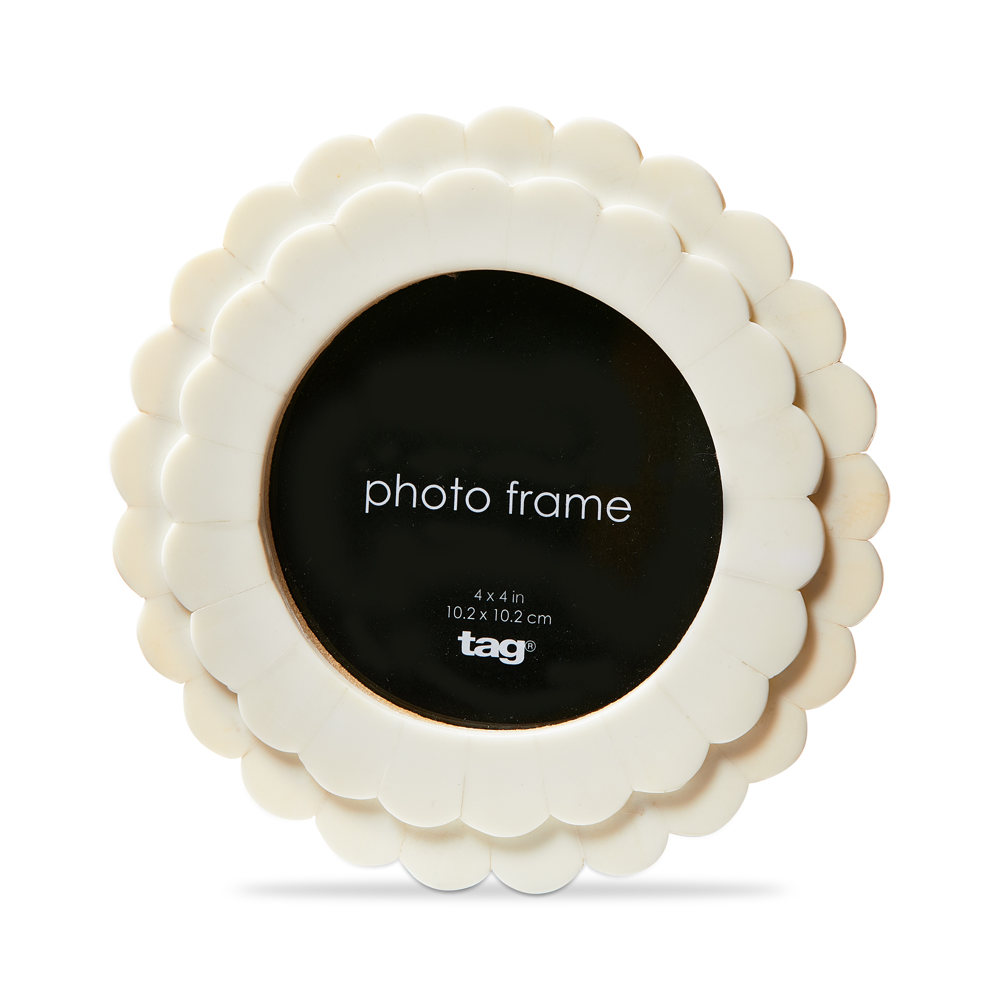 Picture of ROUND SCALLOP PHOTO FRAME 4X4