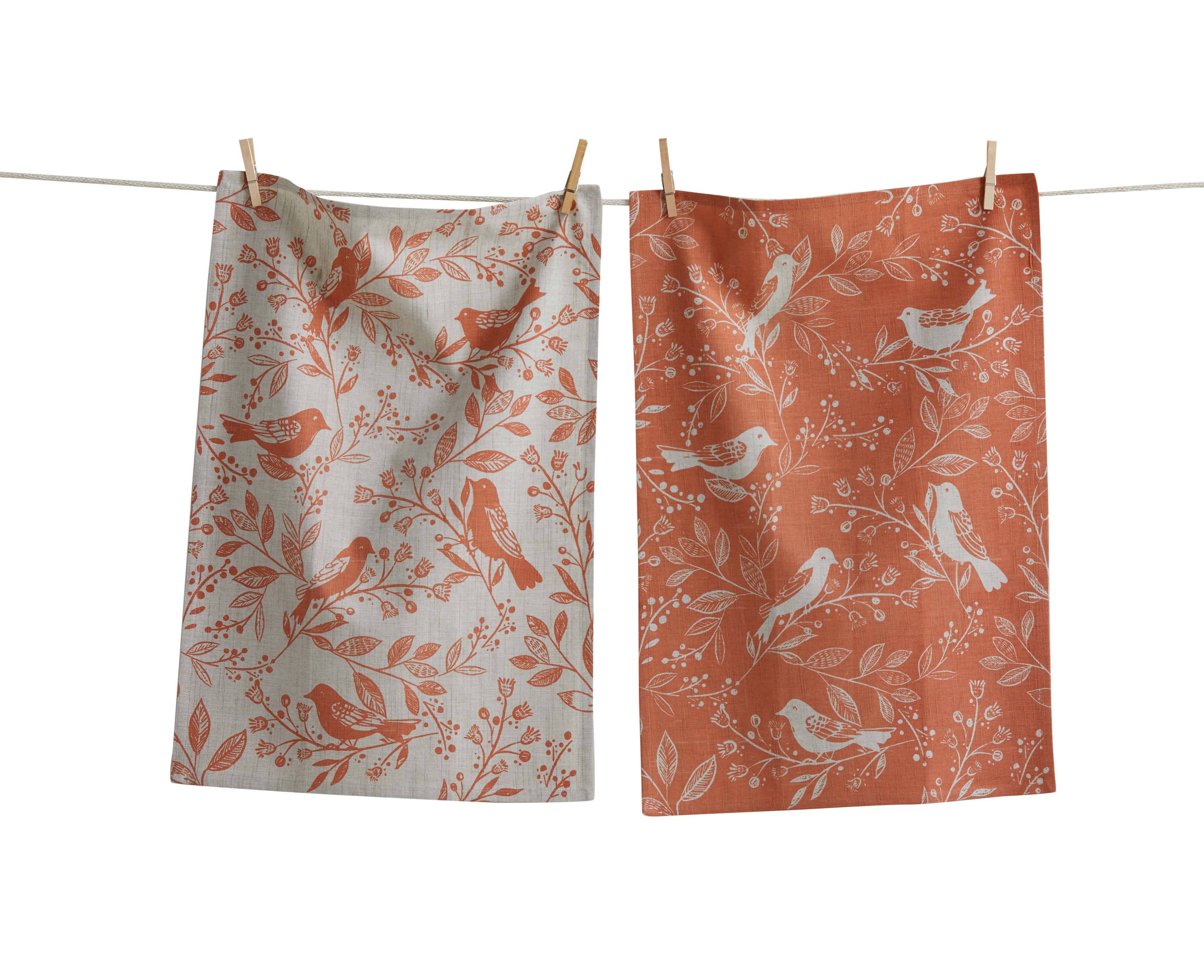 Picture of CANYON PRINT BIRDS & VINES DT S/2 MELON
