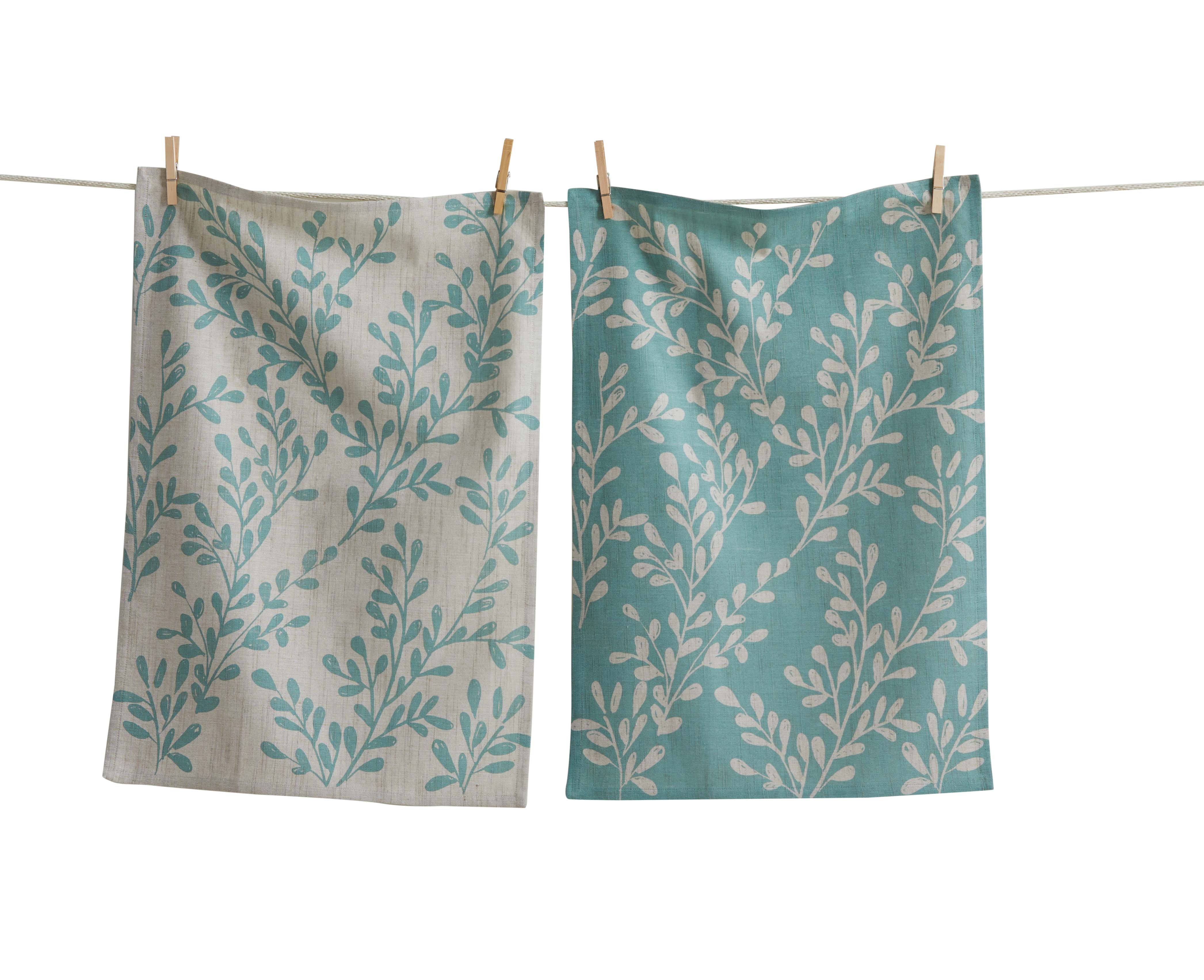 Picture of CANYON PRINT LEAFY VINE DT S/2 LT BLUE