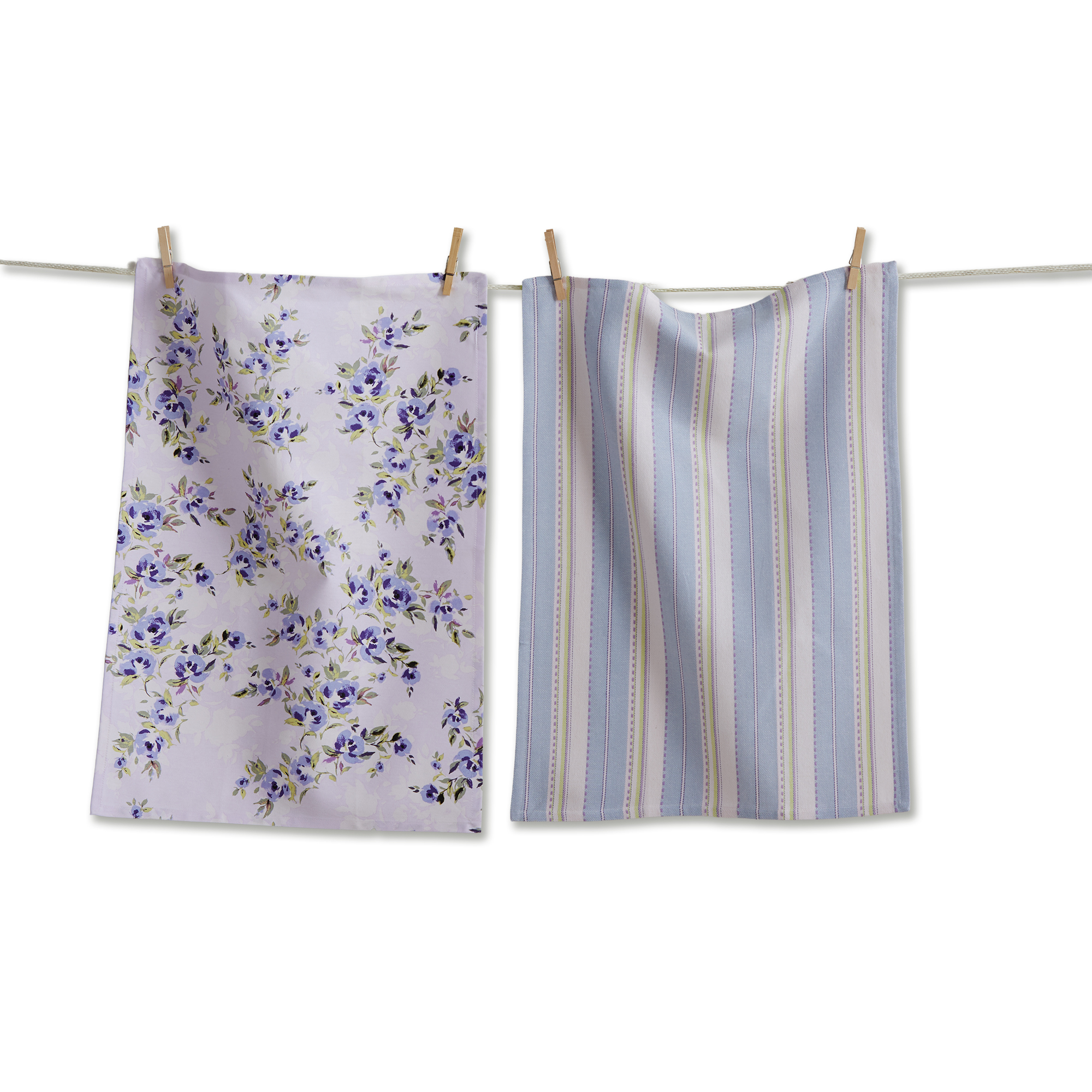 Picture of LAVENDER FLORAL DISHTOWEL S/2