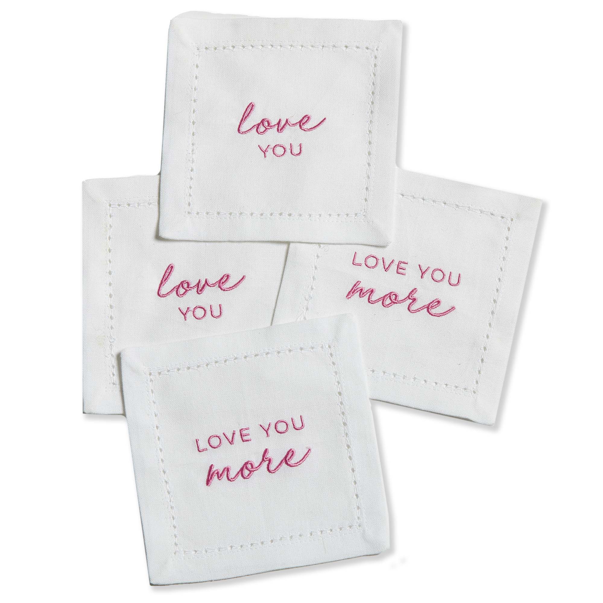 Picture of LOVE YOU MORE COCKTAIL NAPKIN S/4