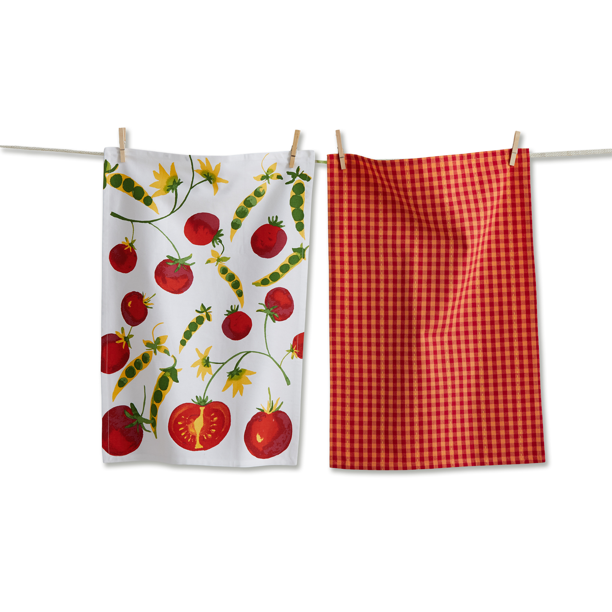 Picture of TOMATOES AND PEAS DISHTOWEL S/2