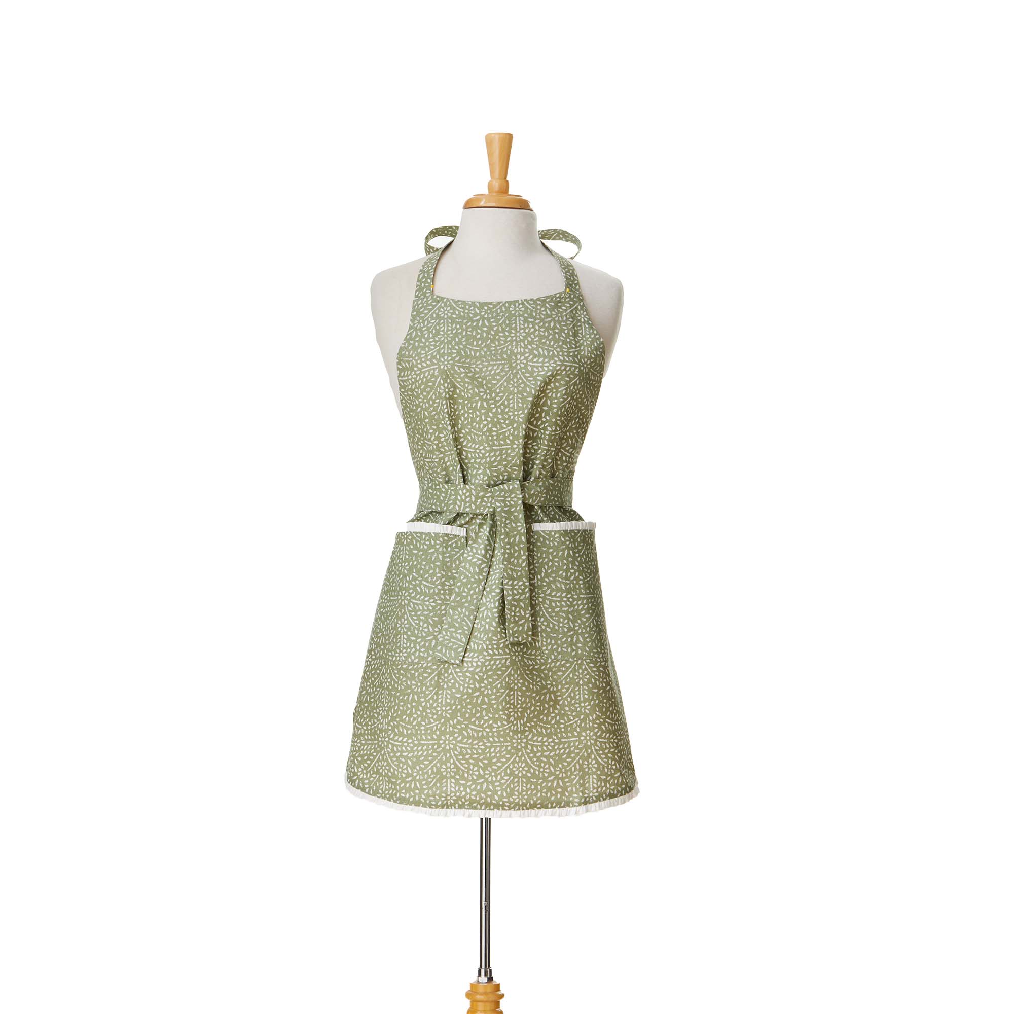 Picture of DISTRESSED GEOMETRIC PRINT APRON