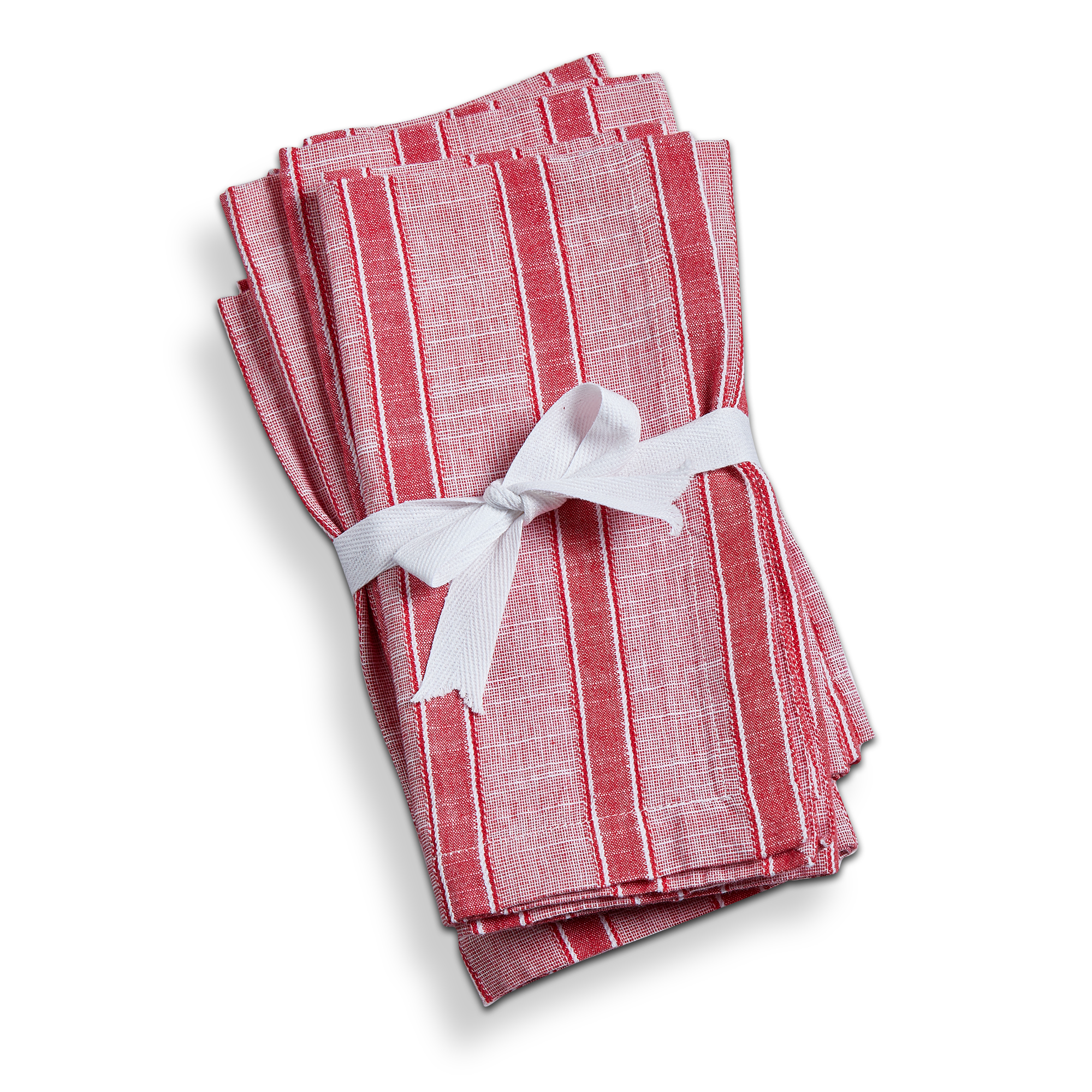 Picture of RED & WHITE STRIPE NAPKIN SET/4