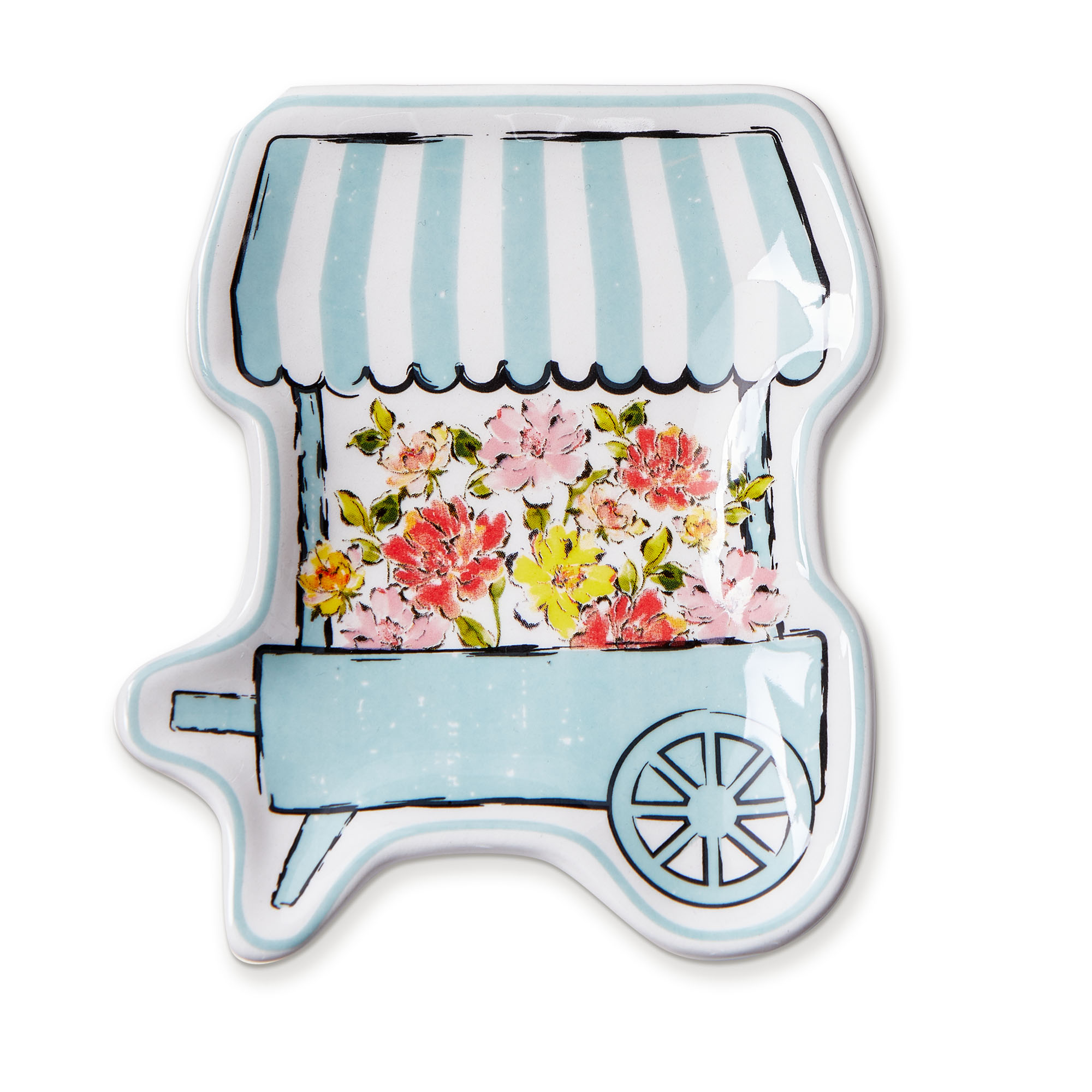 Picture of FLOWER CART TRINKET DISH