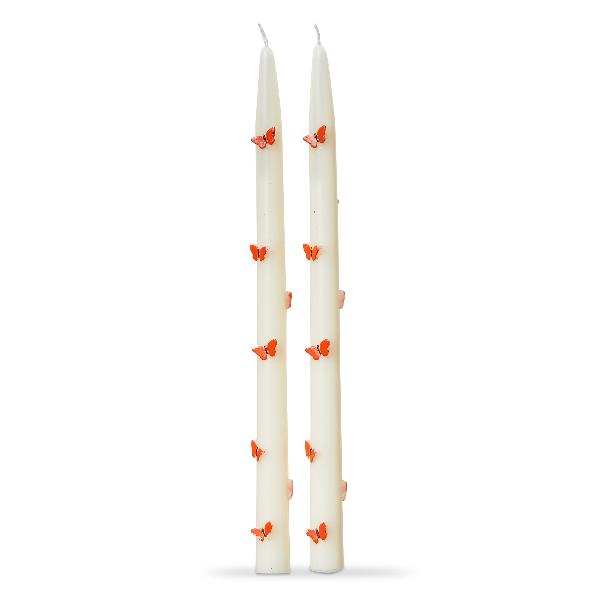 Picture of GARDEN BUTTERFLY HAND PAINTED TAPER S/2