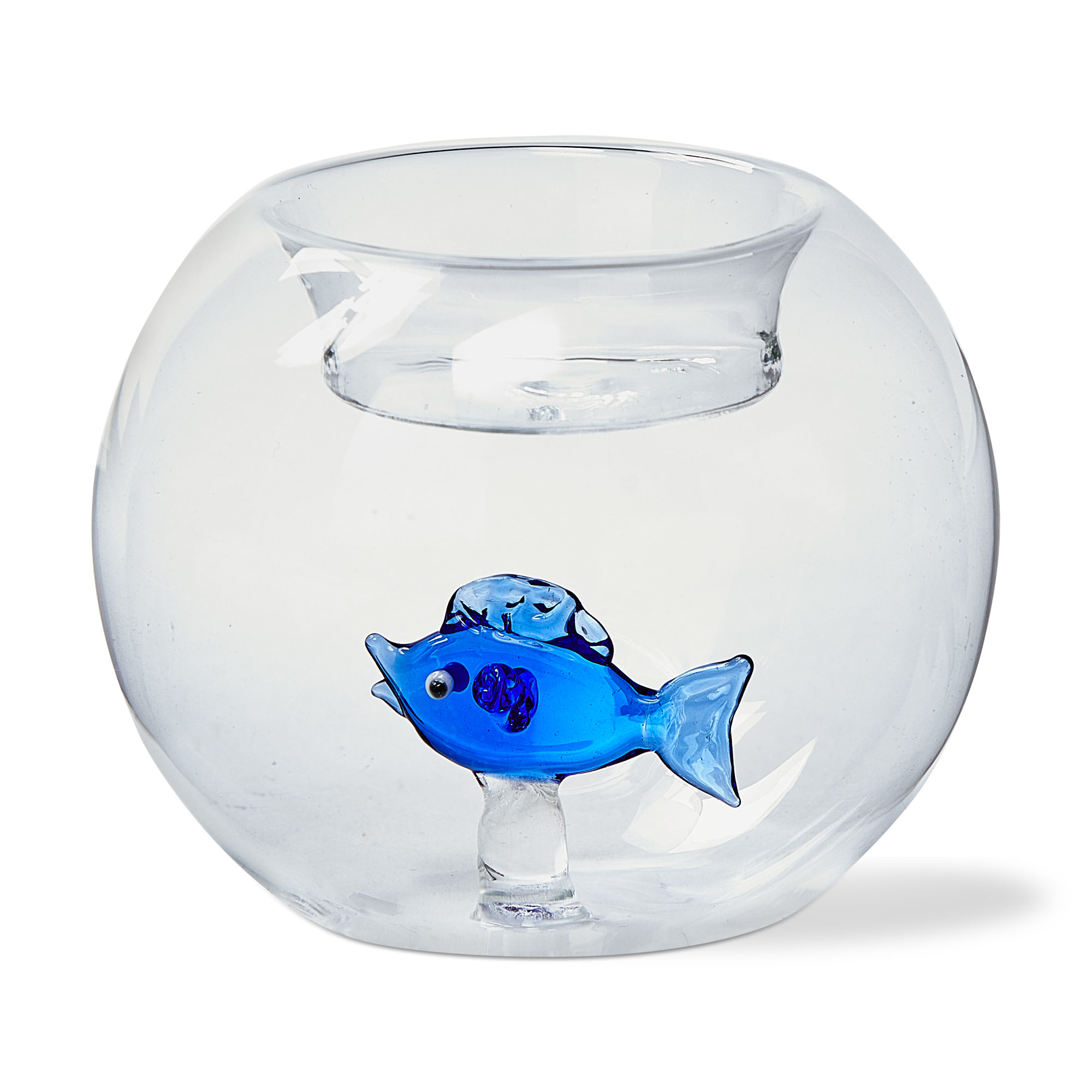 Picture of FISH GLOBE TEALIGHT HOLDER  BLUE