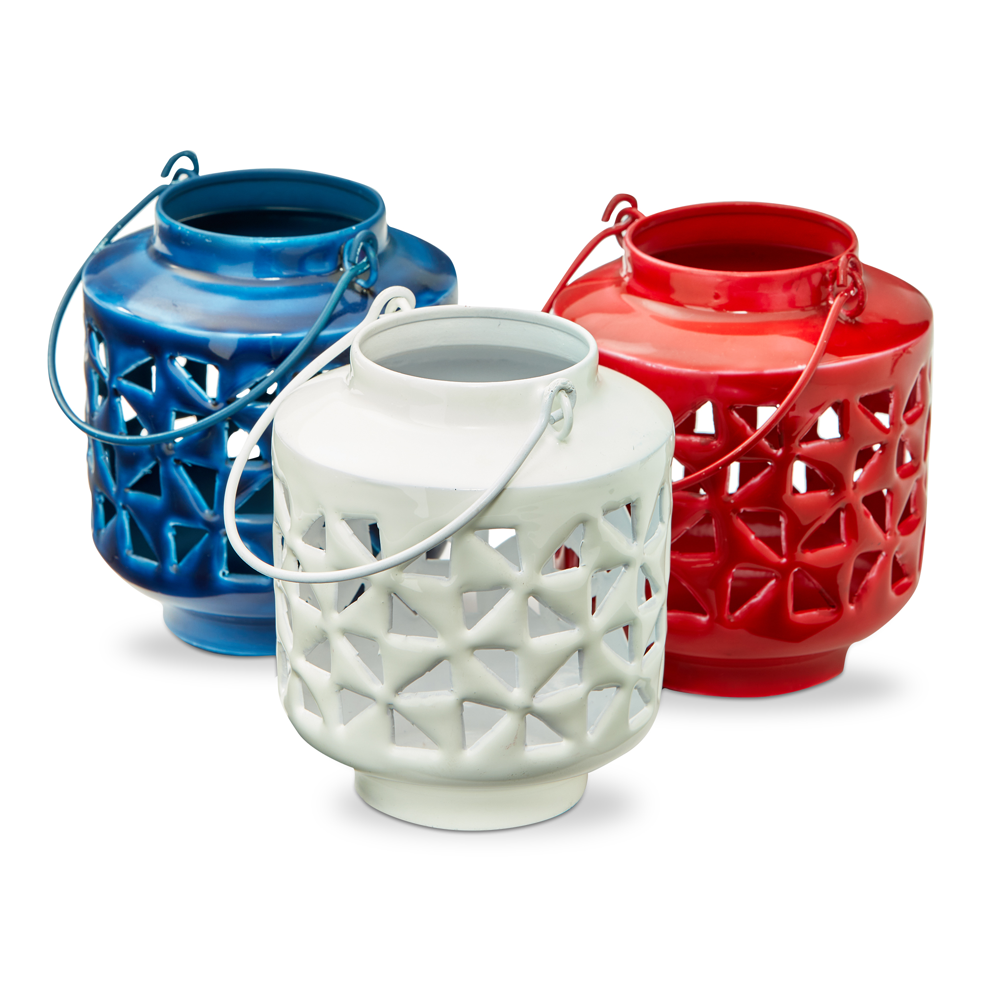 Picture of PINWHEEL ENAMEL LANTERN ASMT/3
