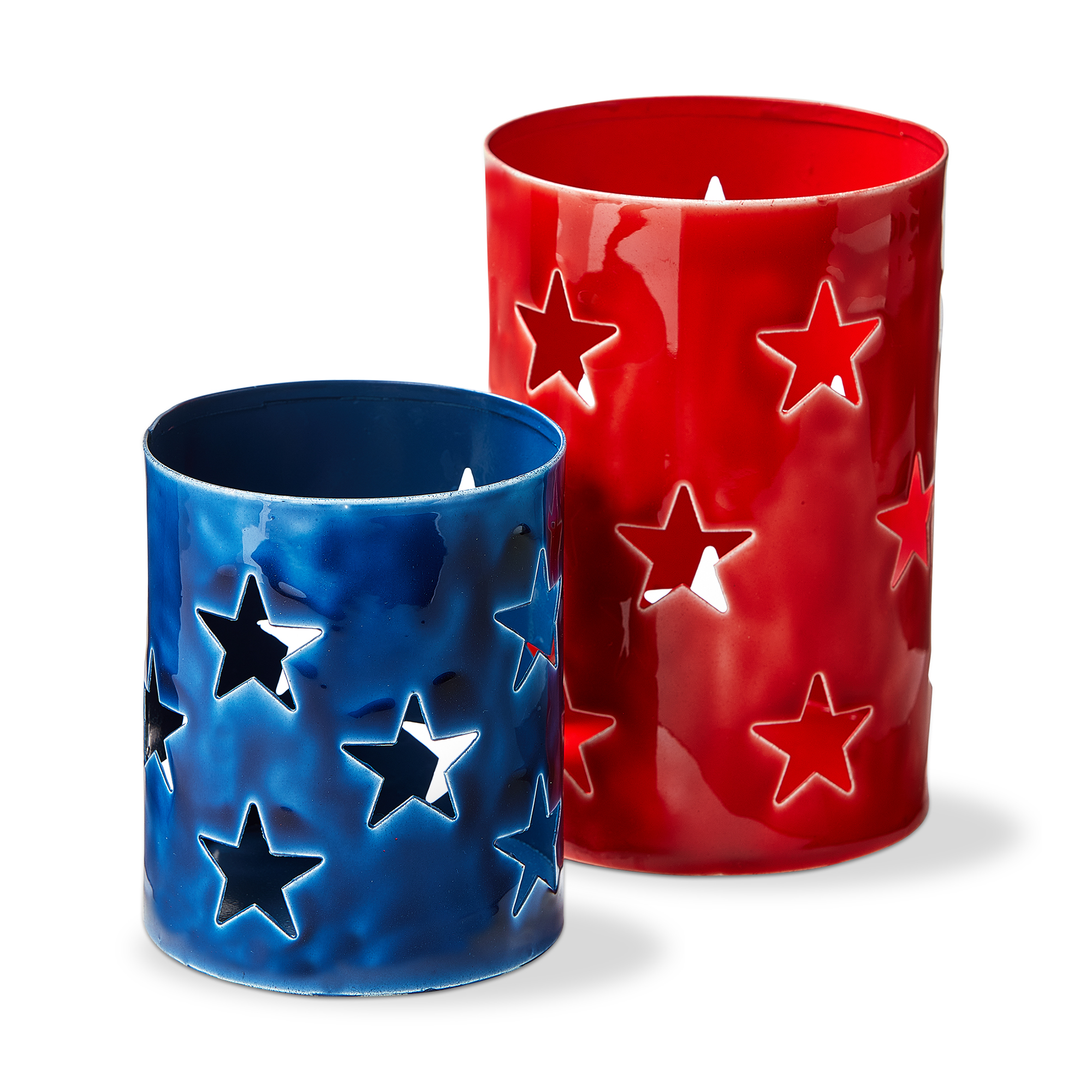 Picture of ENAMEL STAR PILLAR HOLDER S/2