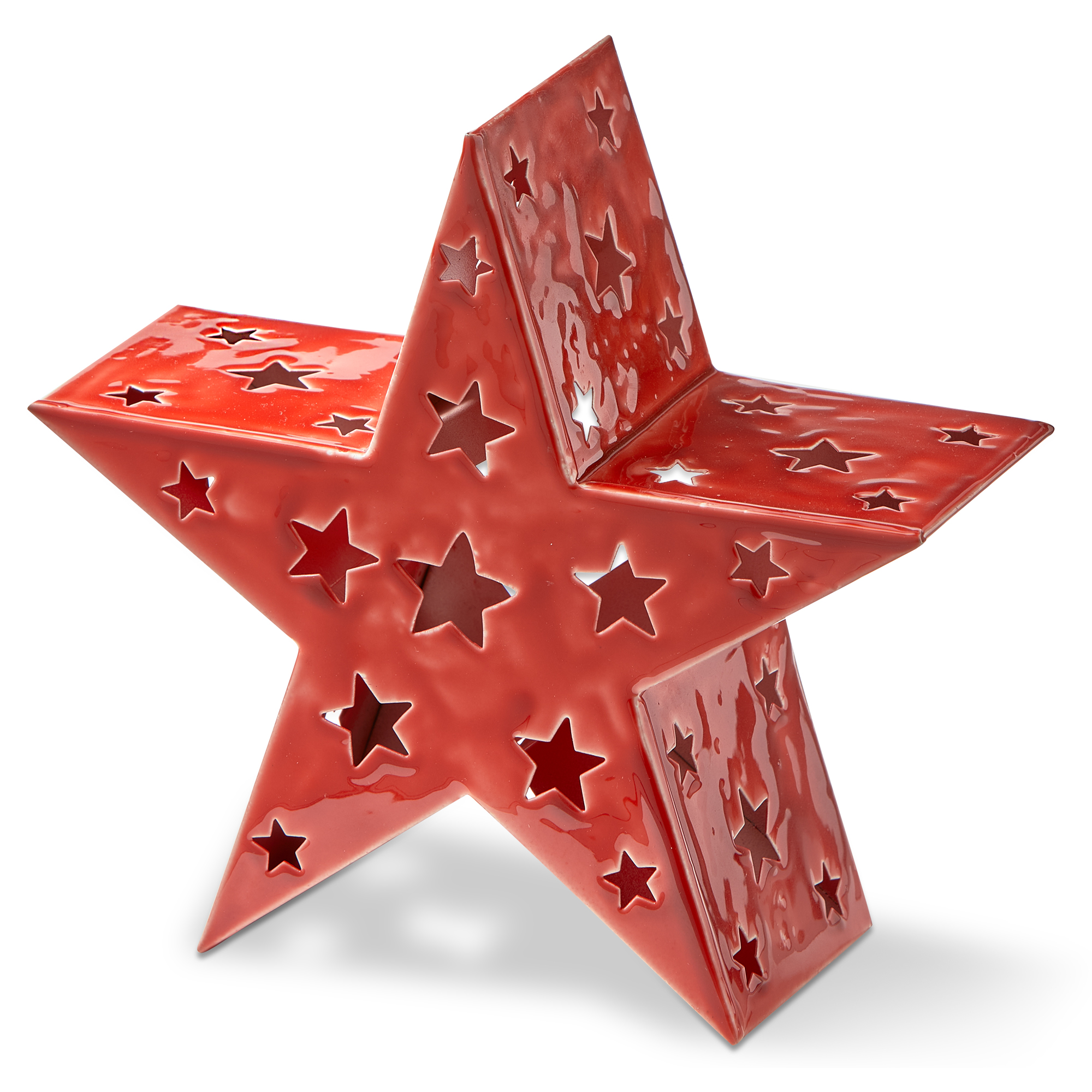 Picture of ENAMEL STAR LED TEALIGHT HOLDER SM
