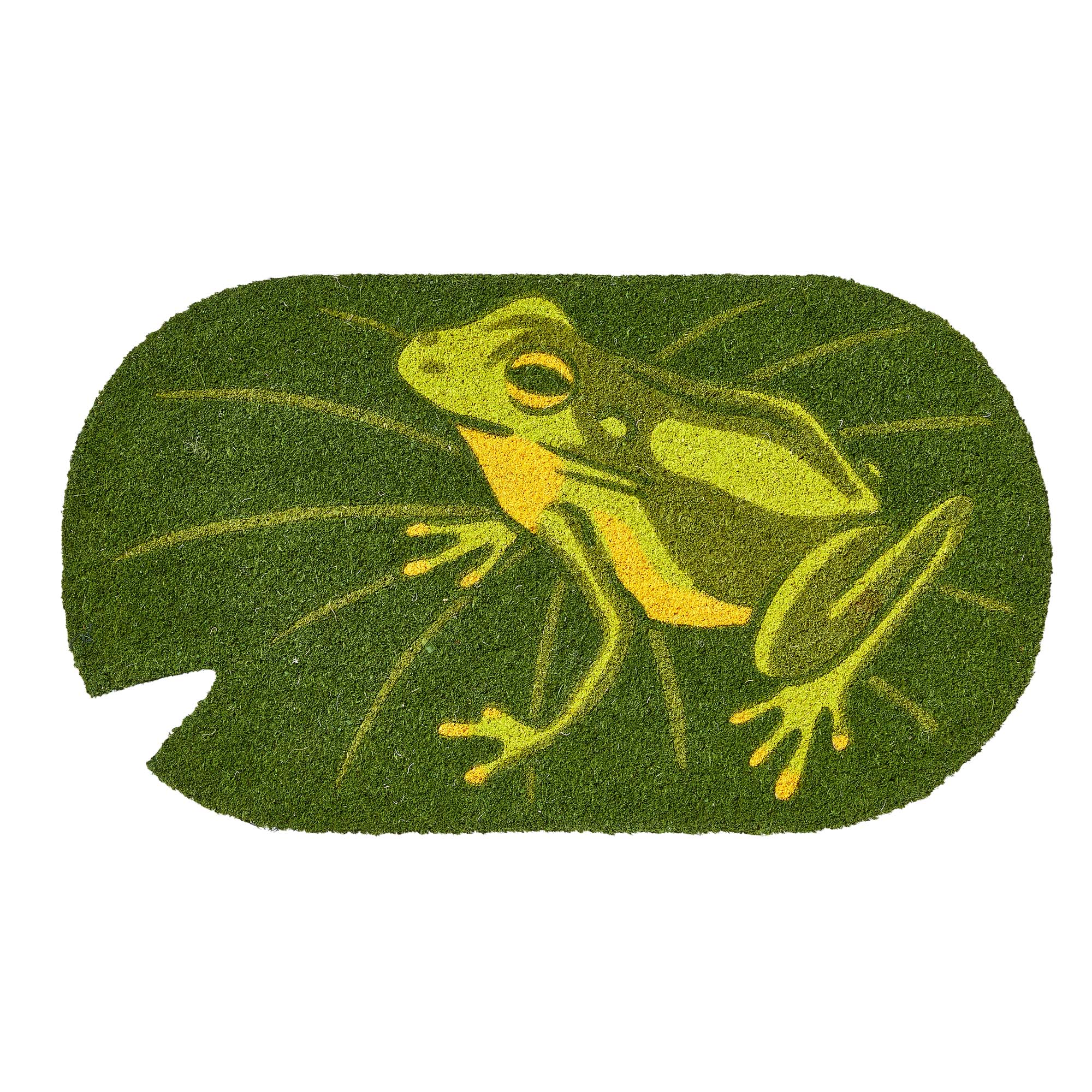 Picture of FROG ON LILY PAD SHPD NON-SLIP COIR MAT