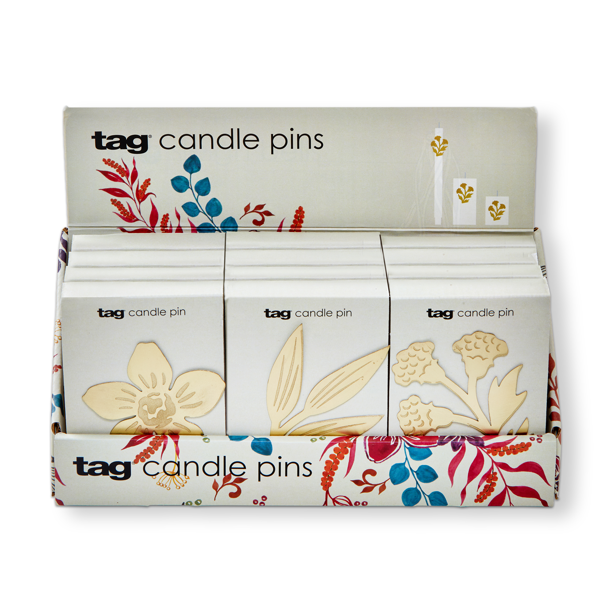 Picture of FALL BOTANICAL CANDLE PIN ASMT/12 & CDU
