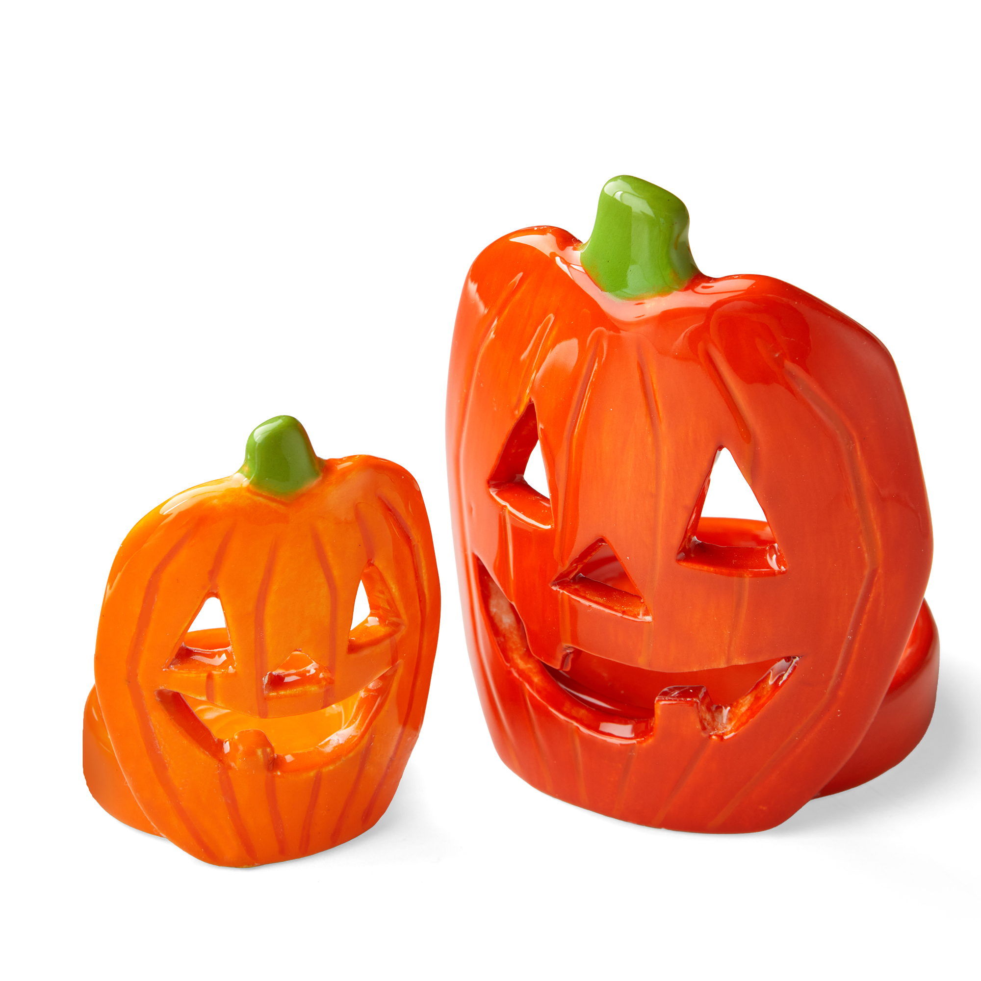 Picture of JACK-O-LANTERN NESTING CANDLEHOLDER S/2