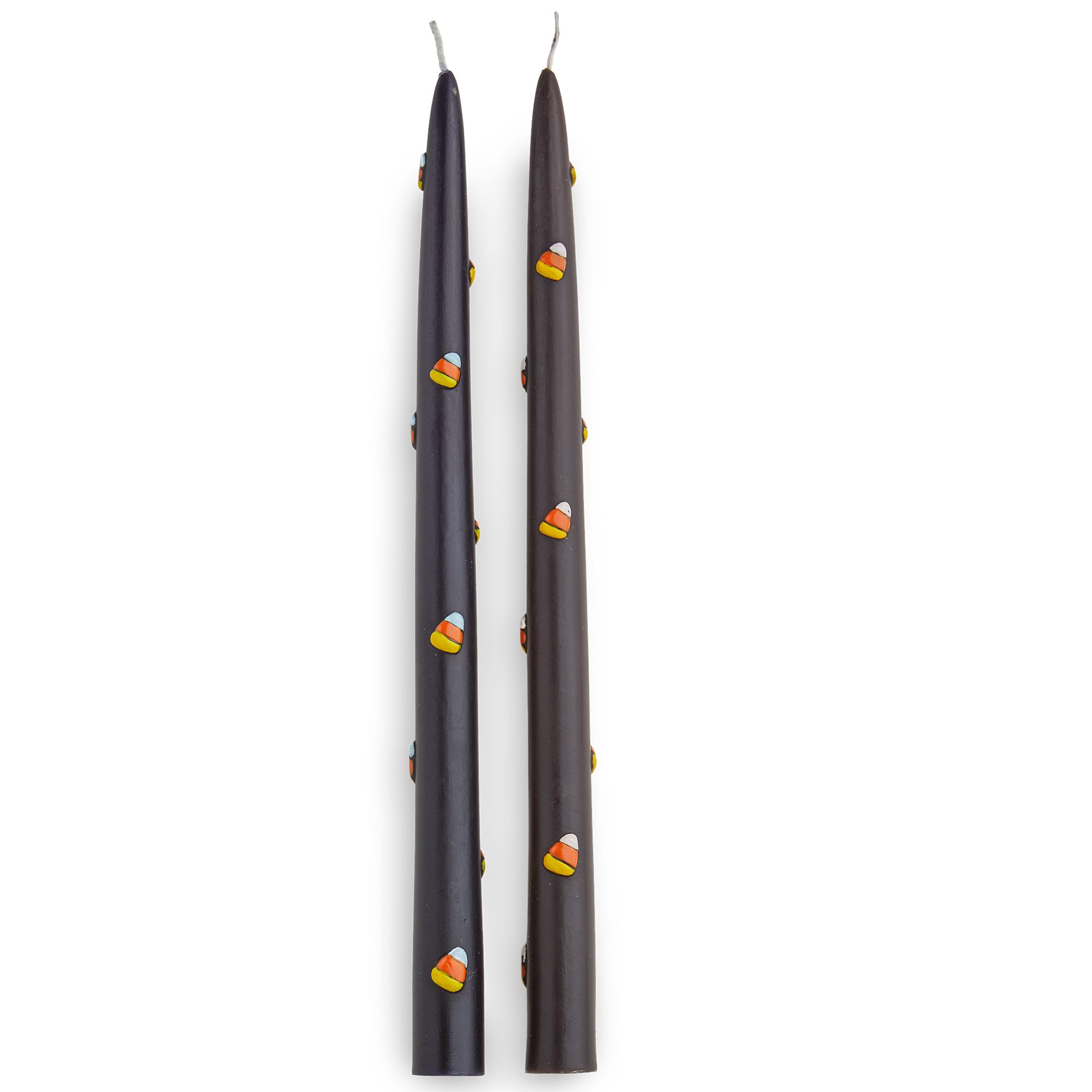 Picture of CANDY CORN HAND PAINTED TAPER S/2