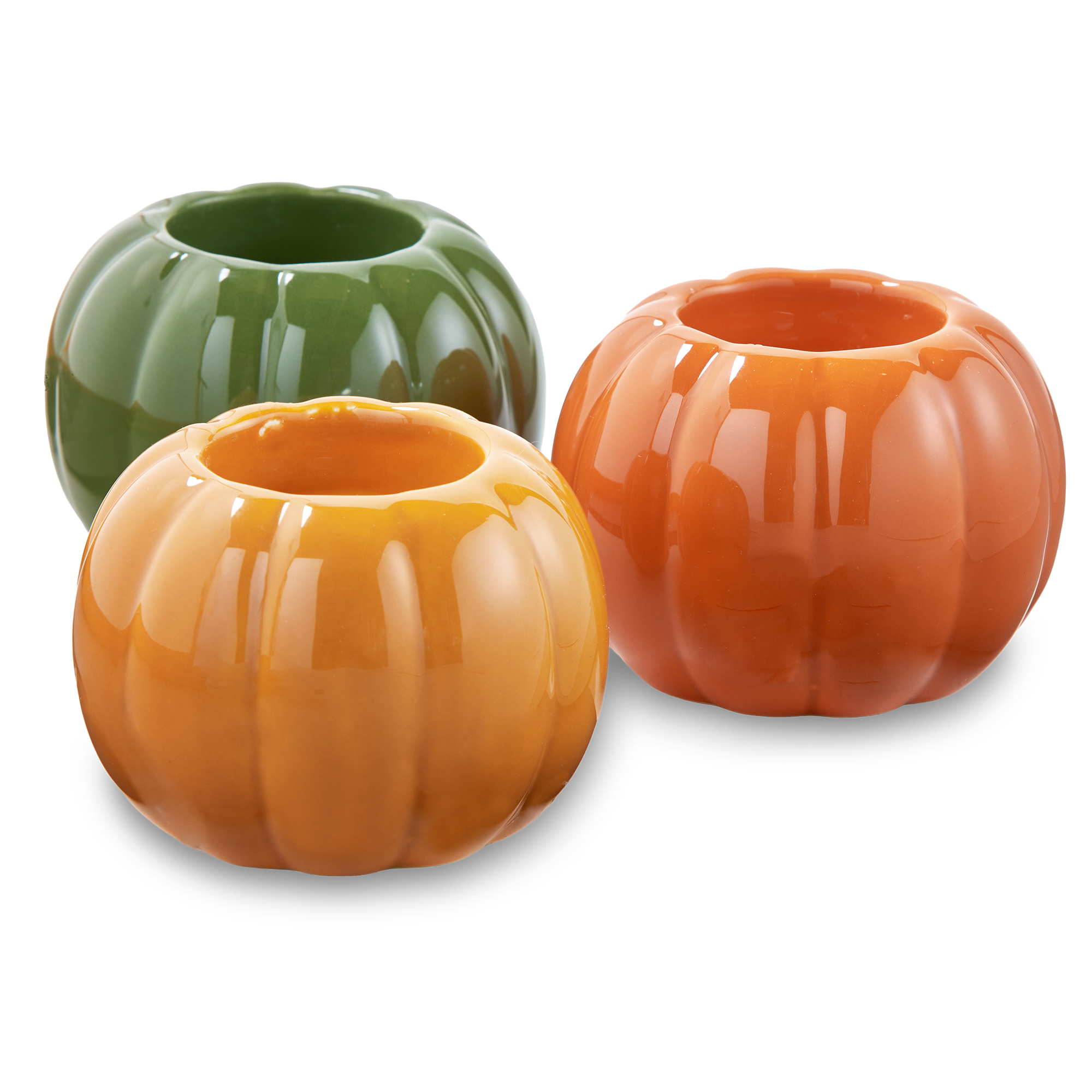 Picture of PUMPKIN TAPER/TEALIGHT HOLDER ASMT/3
