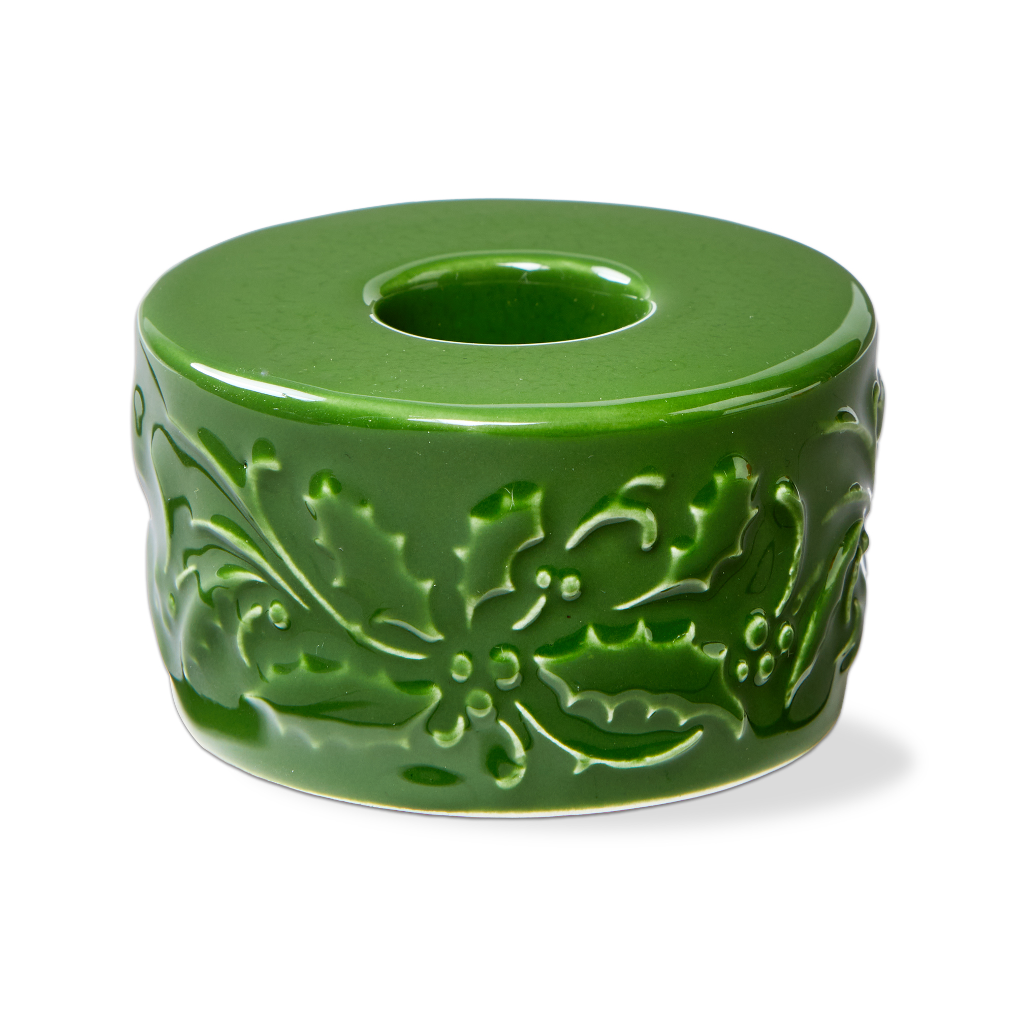 Picture of CHRISTMASTIME CERAMIC TAPER HOLDER GREEN