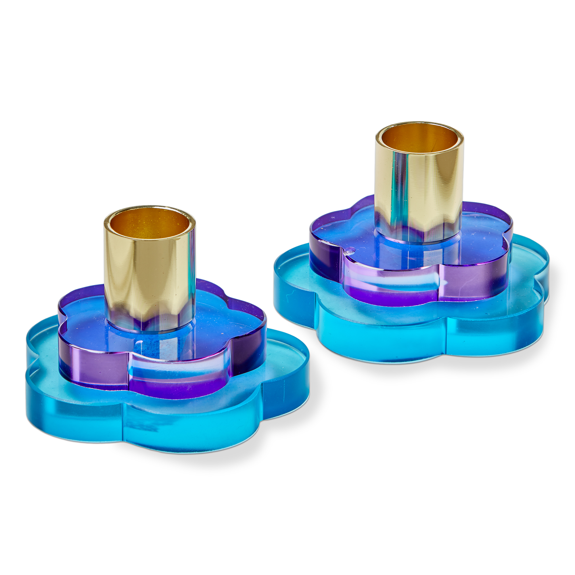 Picture of FLOWER POWER TAPER HOLDER BLU MULTI