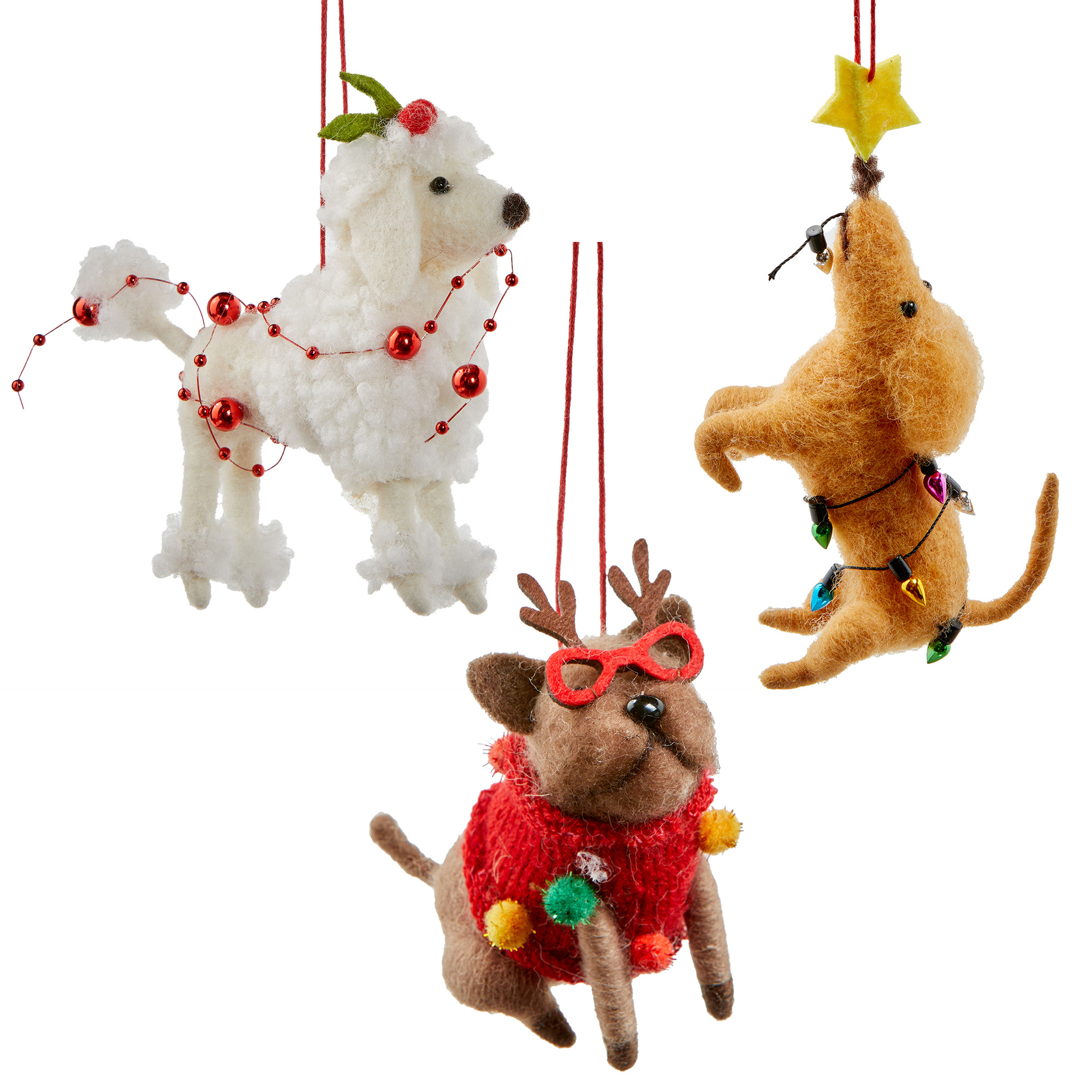 Picture of CHRISTMAS DOG ORNAMENT ASMT/3