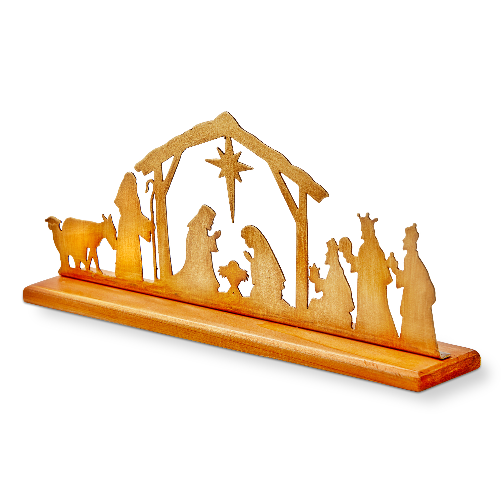 Picture of WOOD AND METAL NATIVITY SCENE DECOR