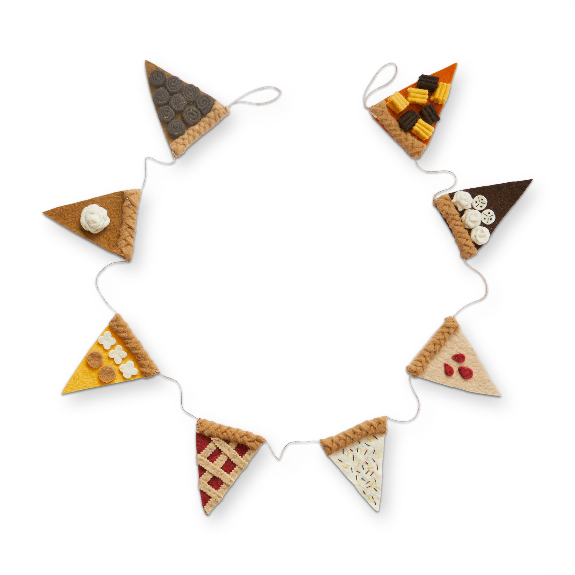 Picture of PIE SLICES WOOL FELT GARLAND