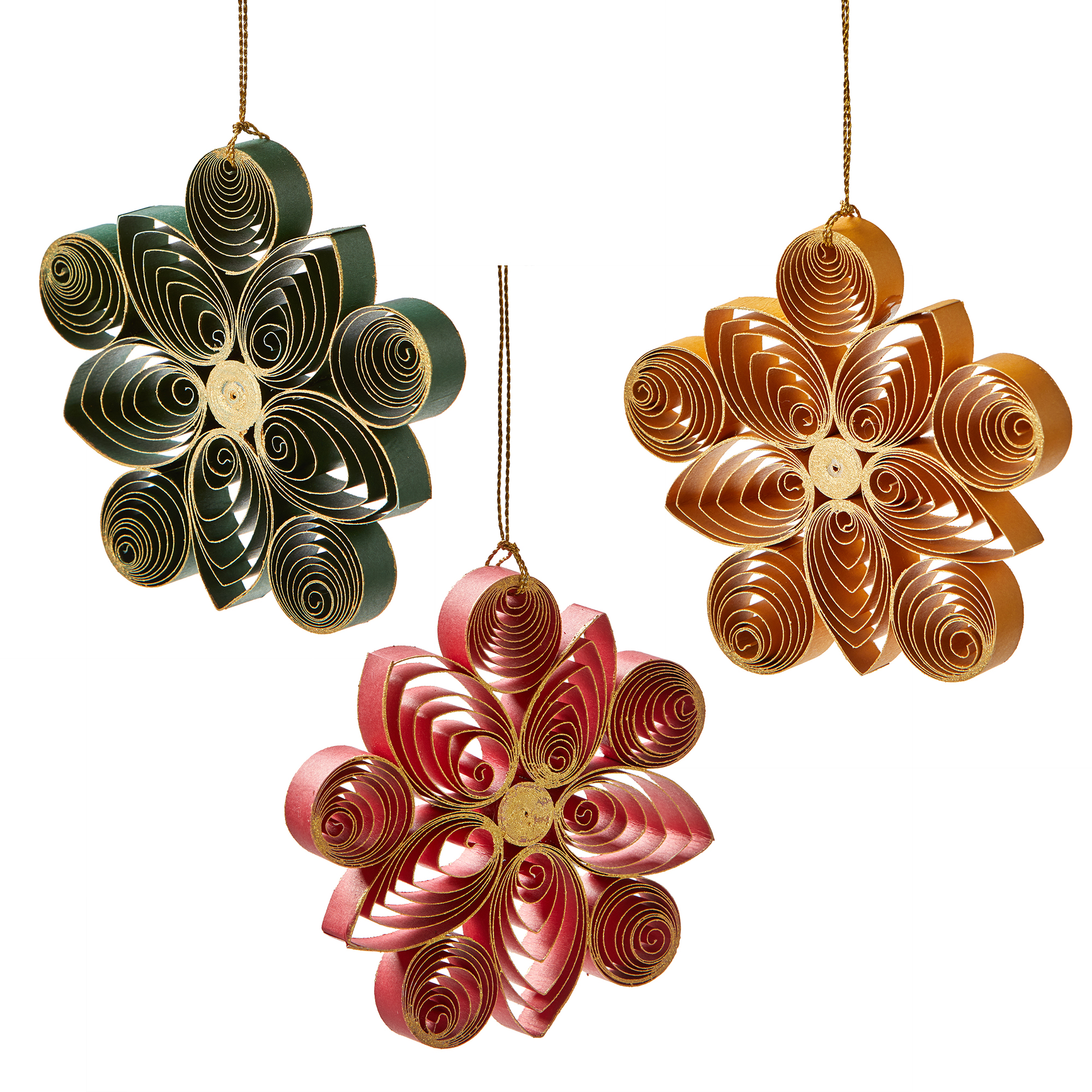 Picture of SNOWFLAKE QUILLED PAPER DECOR ASMT/3
