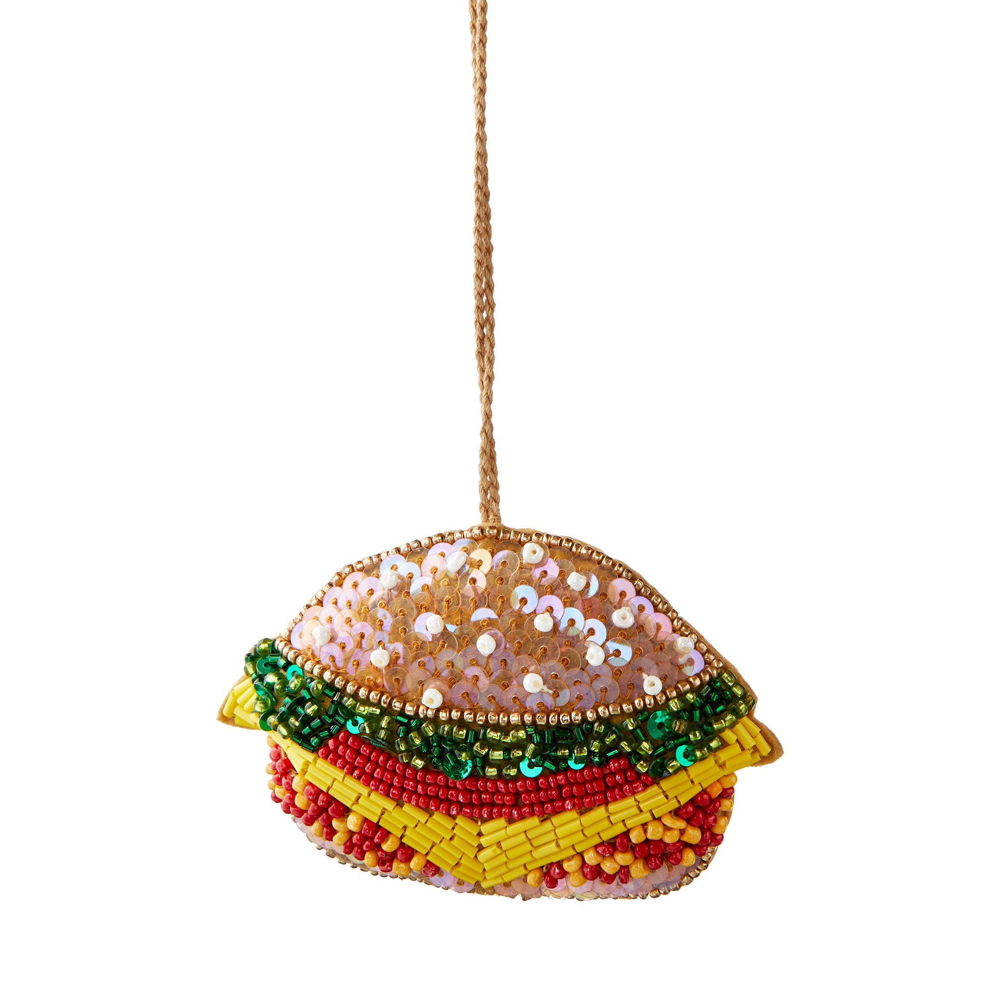 Picture of CHEESEBURGER BEADED ORNAMENT