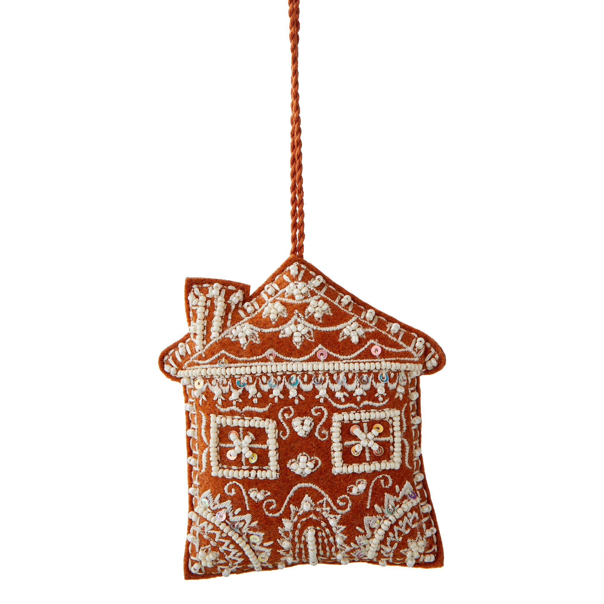 Picture of GINGERBREAD HOUSE BEADED ORNMENT