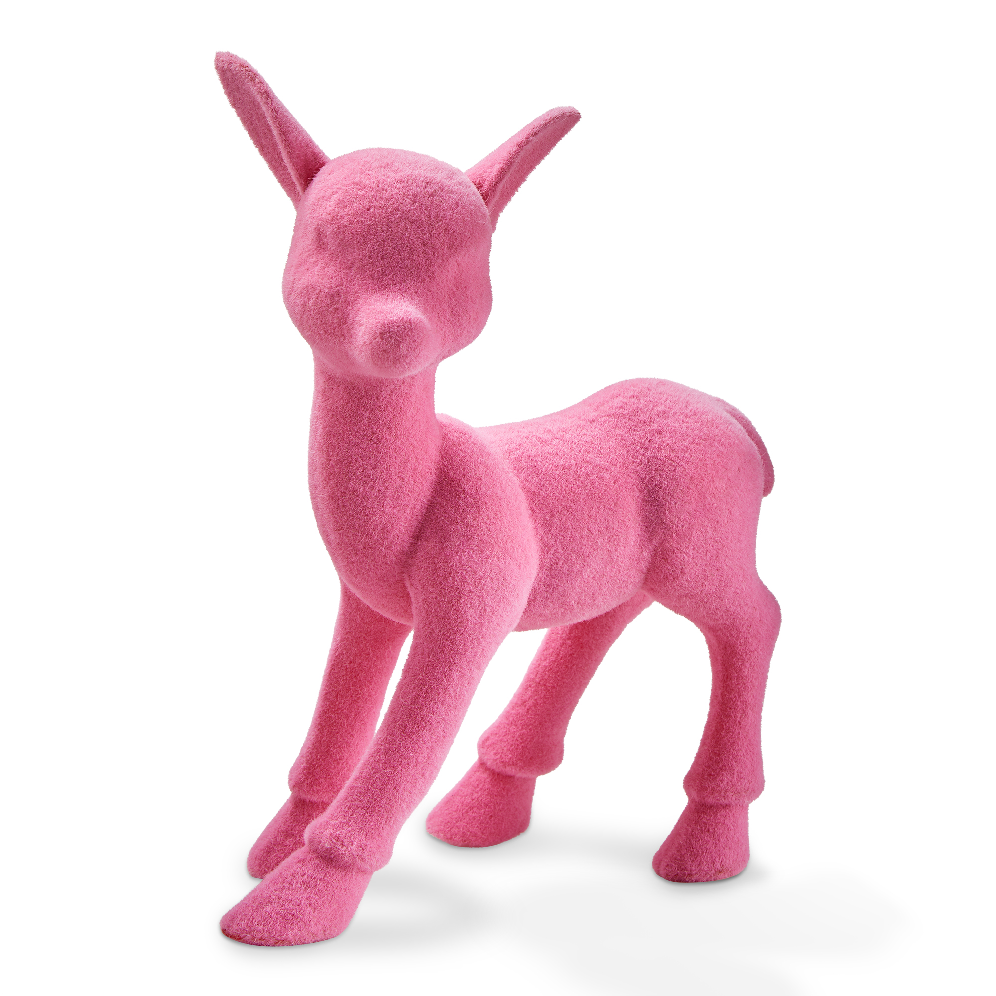 Picture of FLOCKED STANDING DEER DECOR